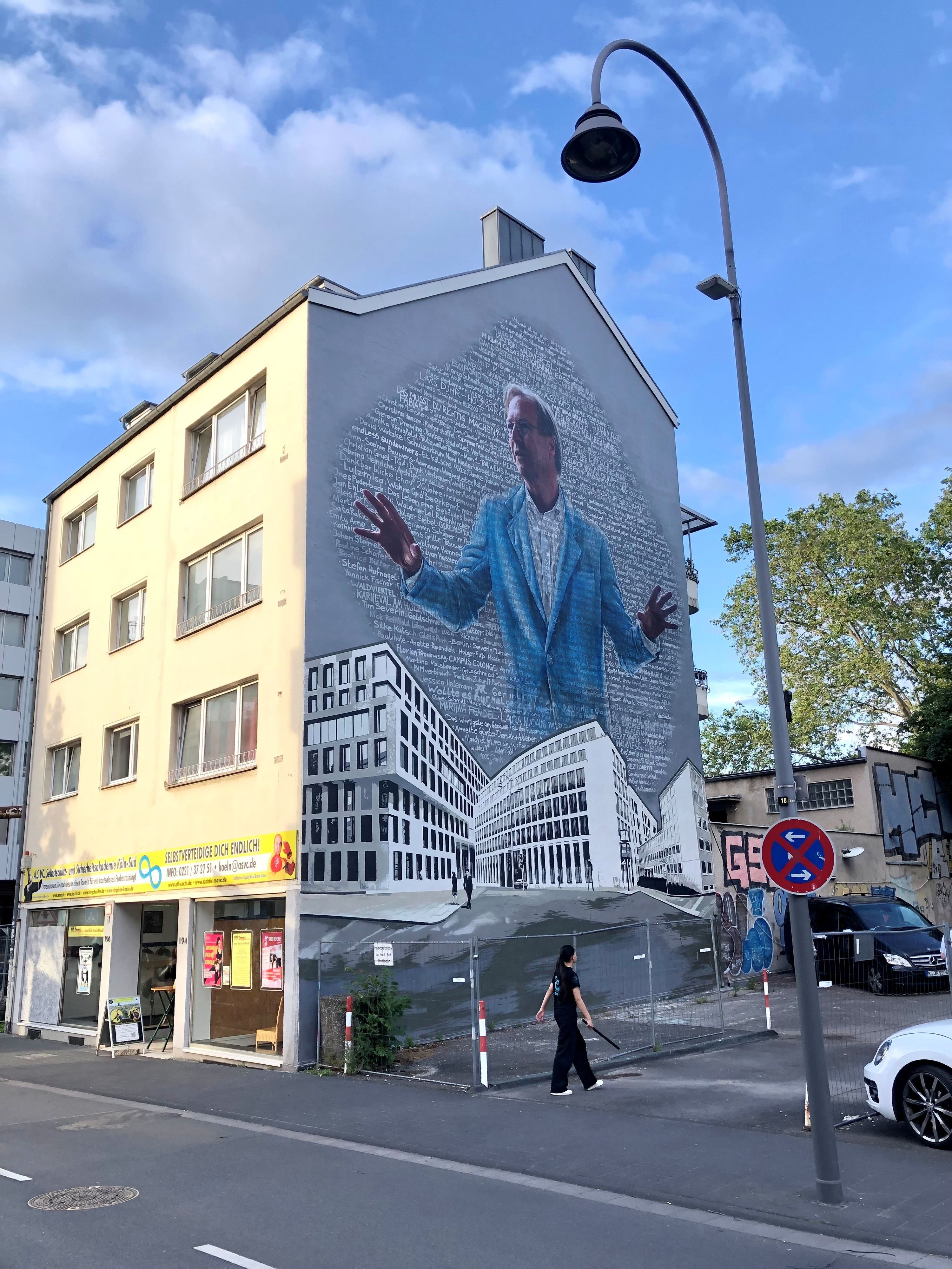 Das Wandbild am Haus Severinstraße 194.