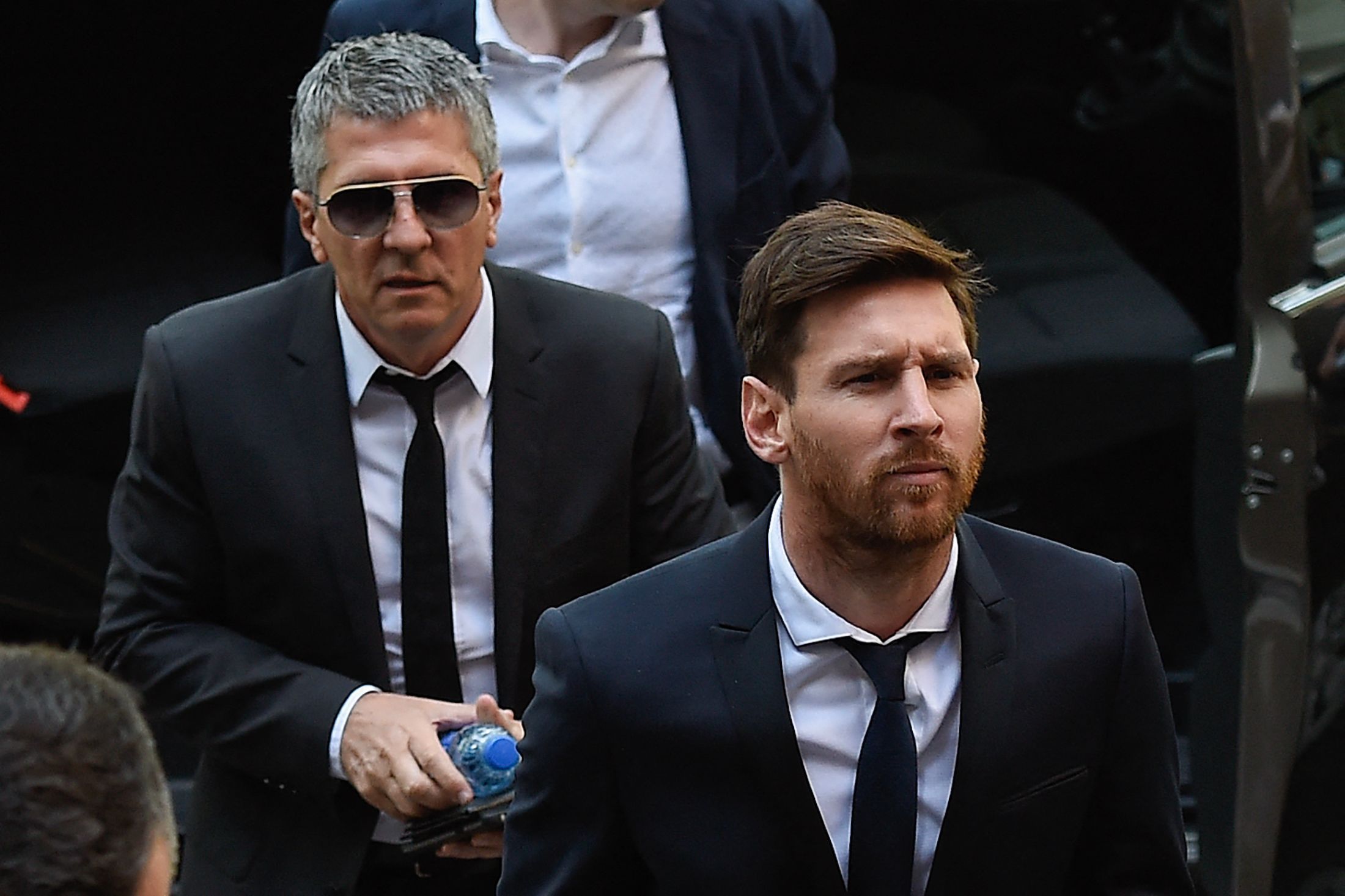 Lionel Messi und sein Vater Jorge Horacio Messi.