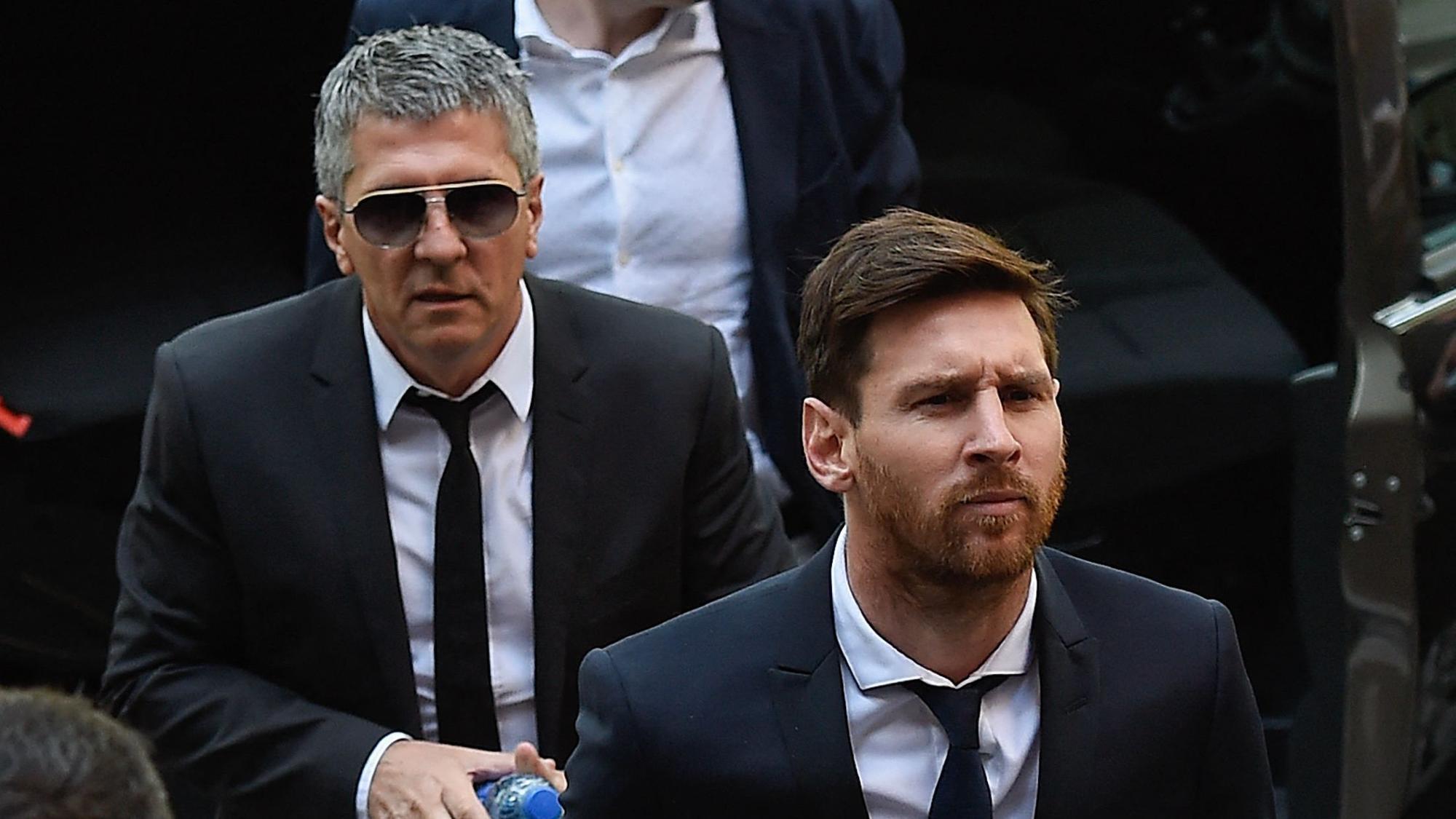 Lionel Messi und sein Vater Jorge Horacio Messi.