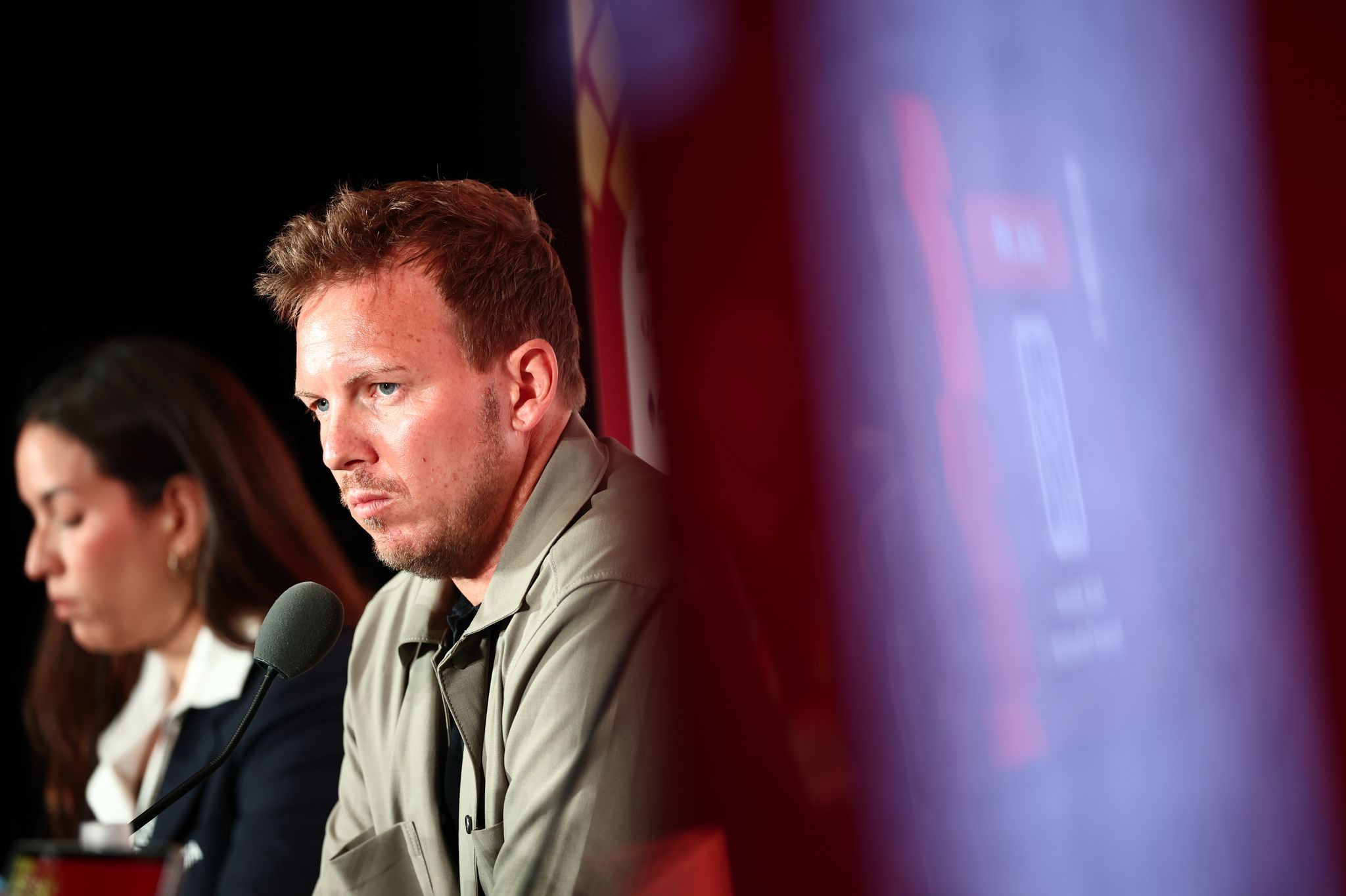 Julia Nagelsmann bei der Pressekonferenz.
