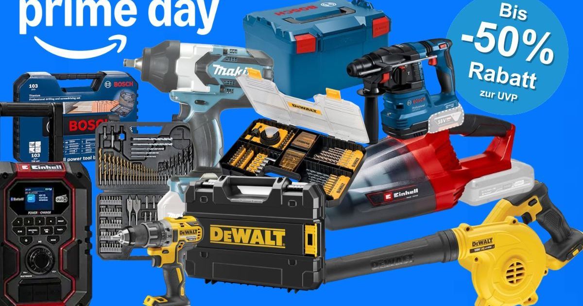 Prime-Day-Baumarkt-Preisschlacht-Produkte-von-Bosch-Einhell-Makita-DeWalt-u-v-m-zu-Tiefpreisen-erh-ltlich