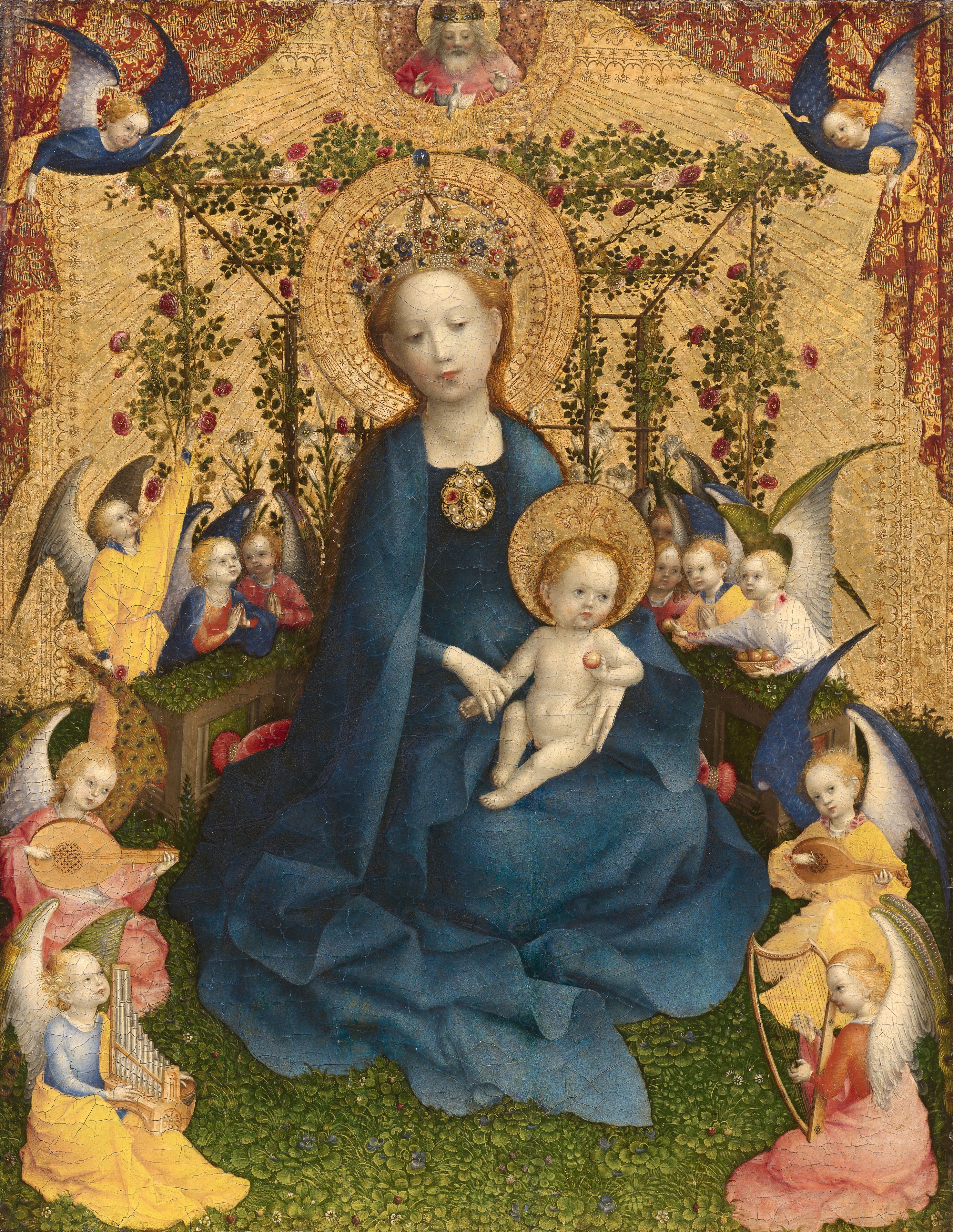 Stefan Lochner: Muttergottes in der Rosenlaube