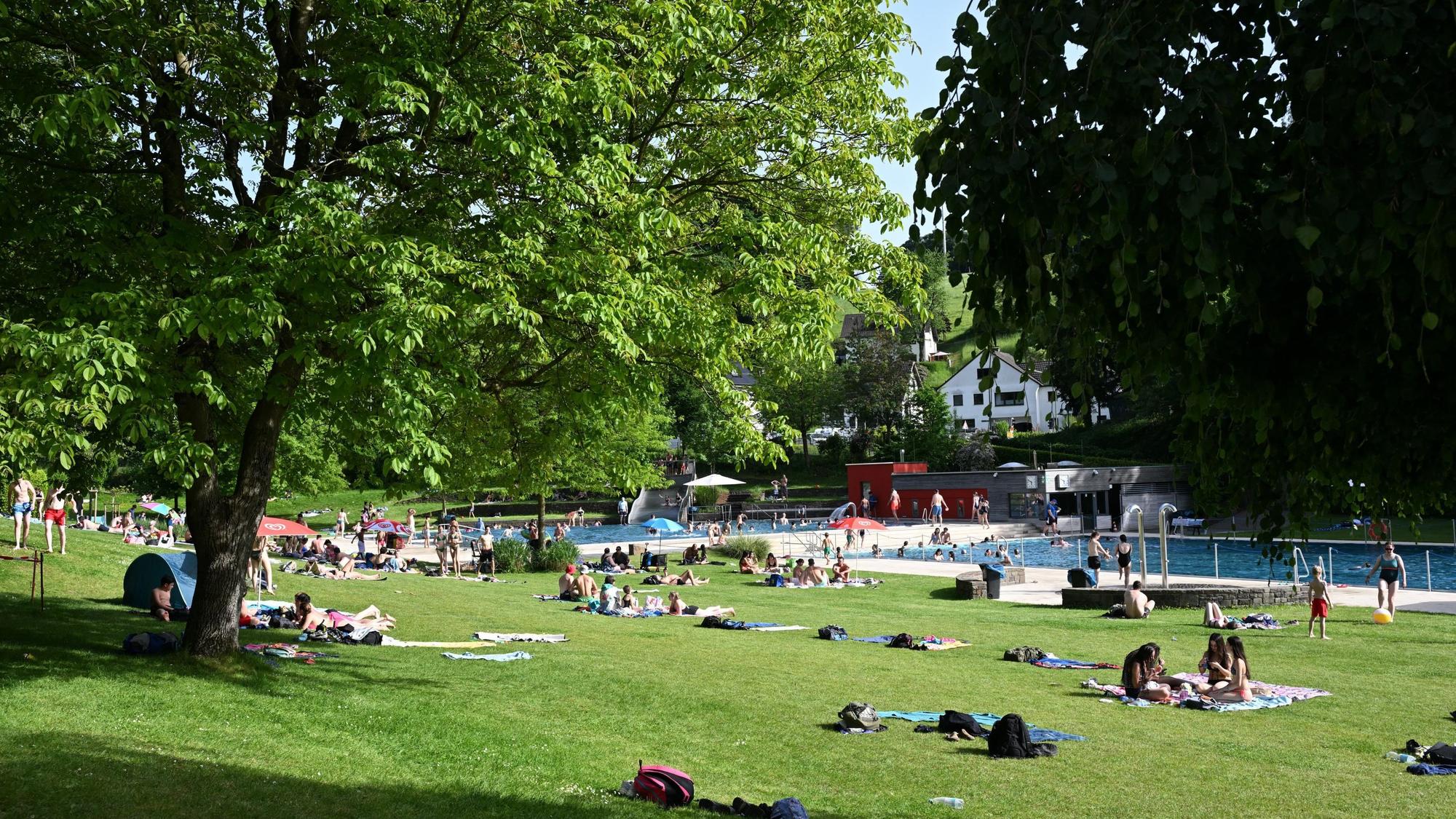 Das Foto zeigt das Freibad Hoffnungsthal