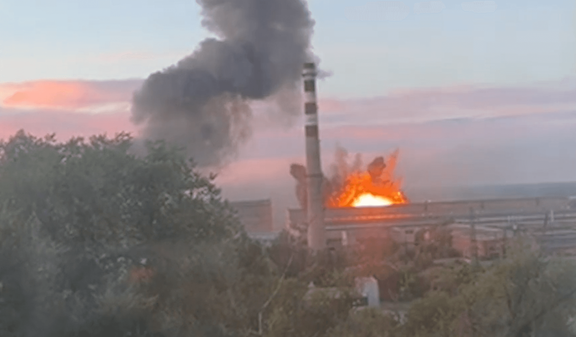 Ein Video-Screenshot soll den Einschlag von Flamingo-Marschflugkörpern in Wolgograd zeigen.