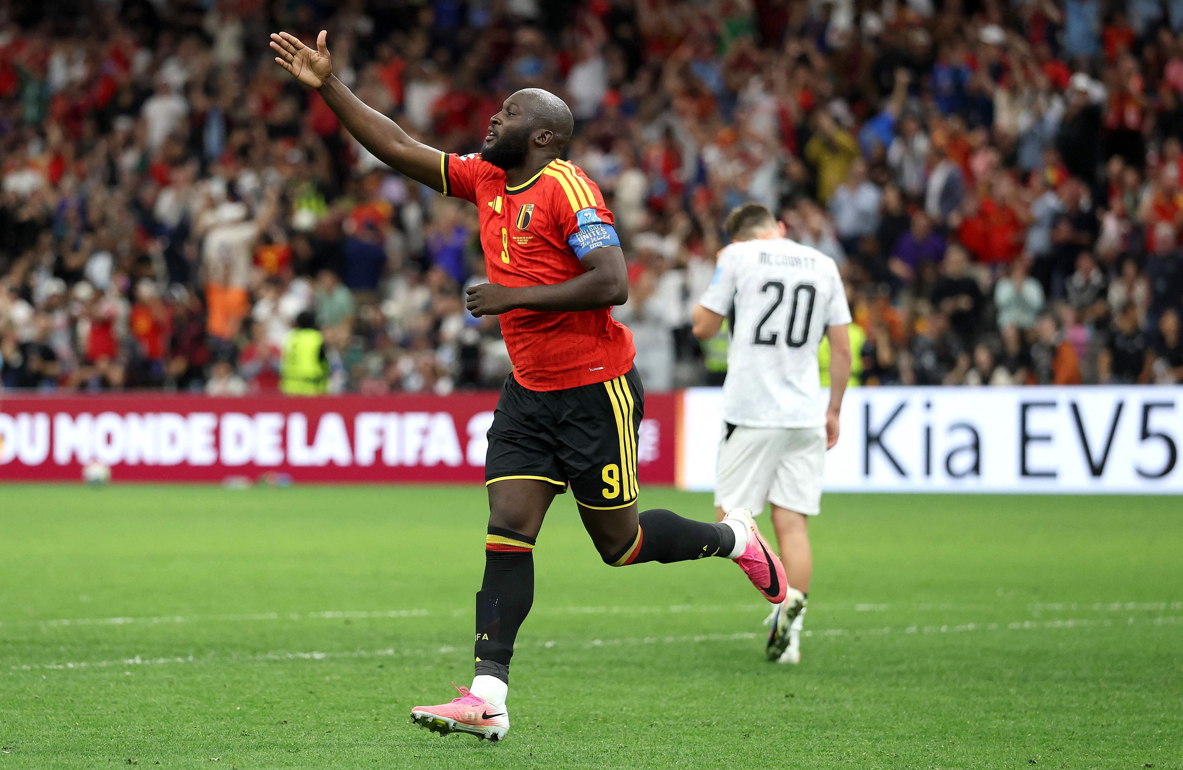 Romelu Lukaku jubel nach seinem Tor-Erfolg.