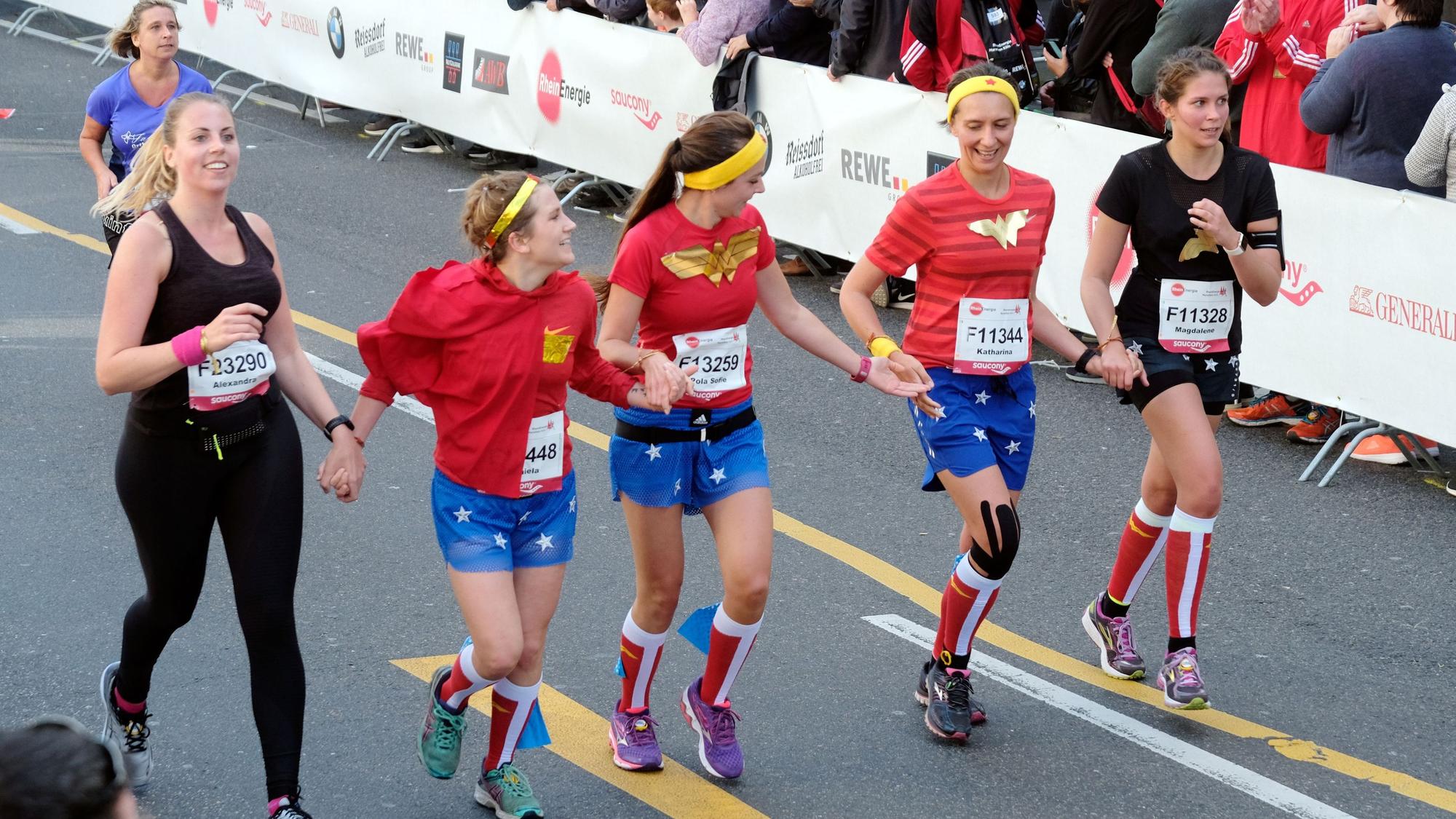 Teilnehmerinnen beim Schulmarathon.