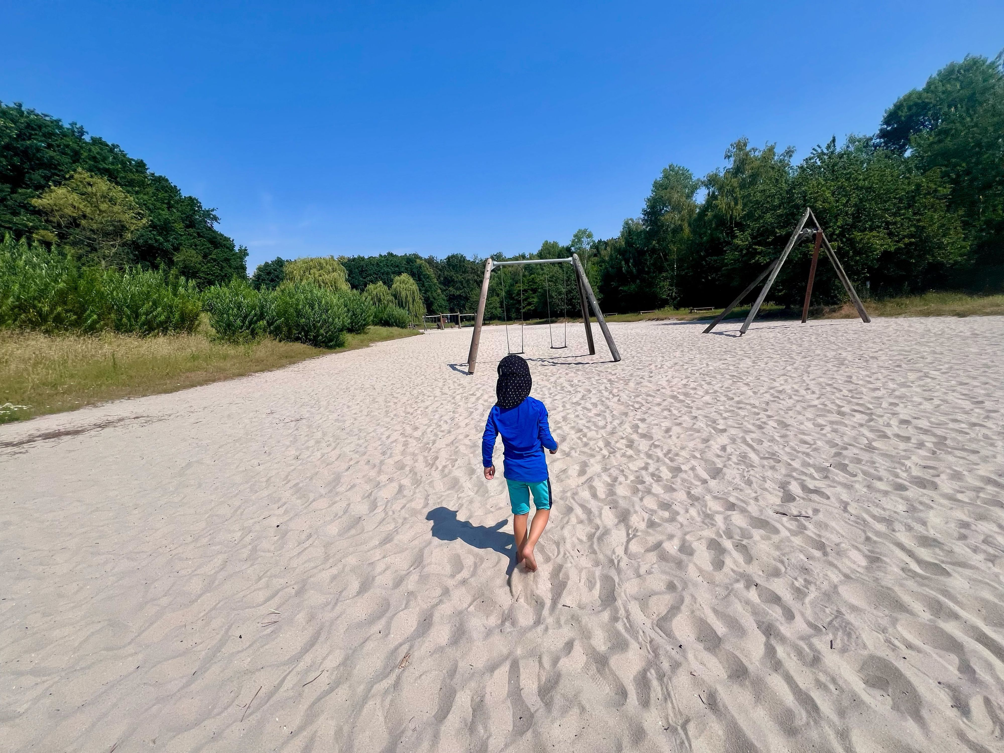 Momentan gibt es auf dem Spielplatz Leidenhausen wegen der abgebauten Geräte viel Freifläche.