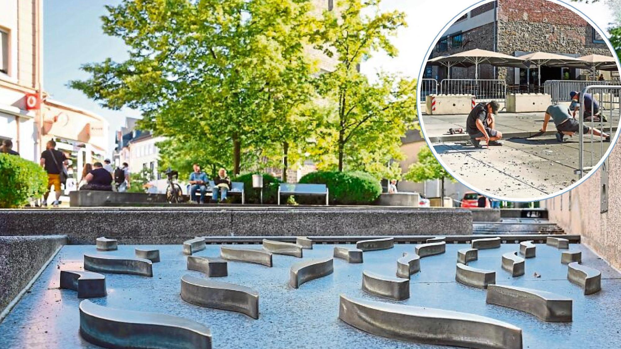 Das Bild zeig die beiden Wasserspiele in Gummersbach.