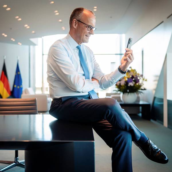 Bundeskanzler Friedrich Merz (CDU) spricht am 11. Juni per Videocall mit Spielern der Nationalmannschaft.