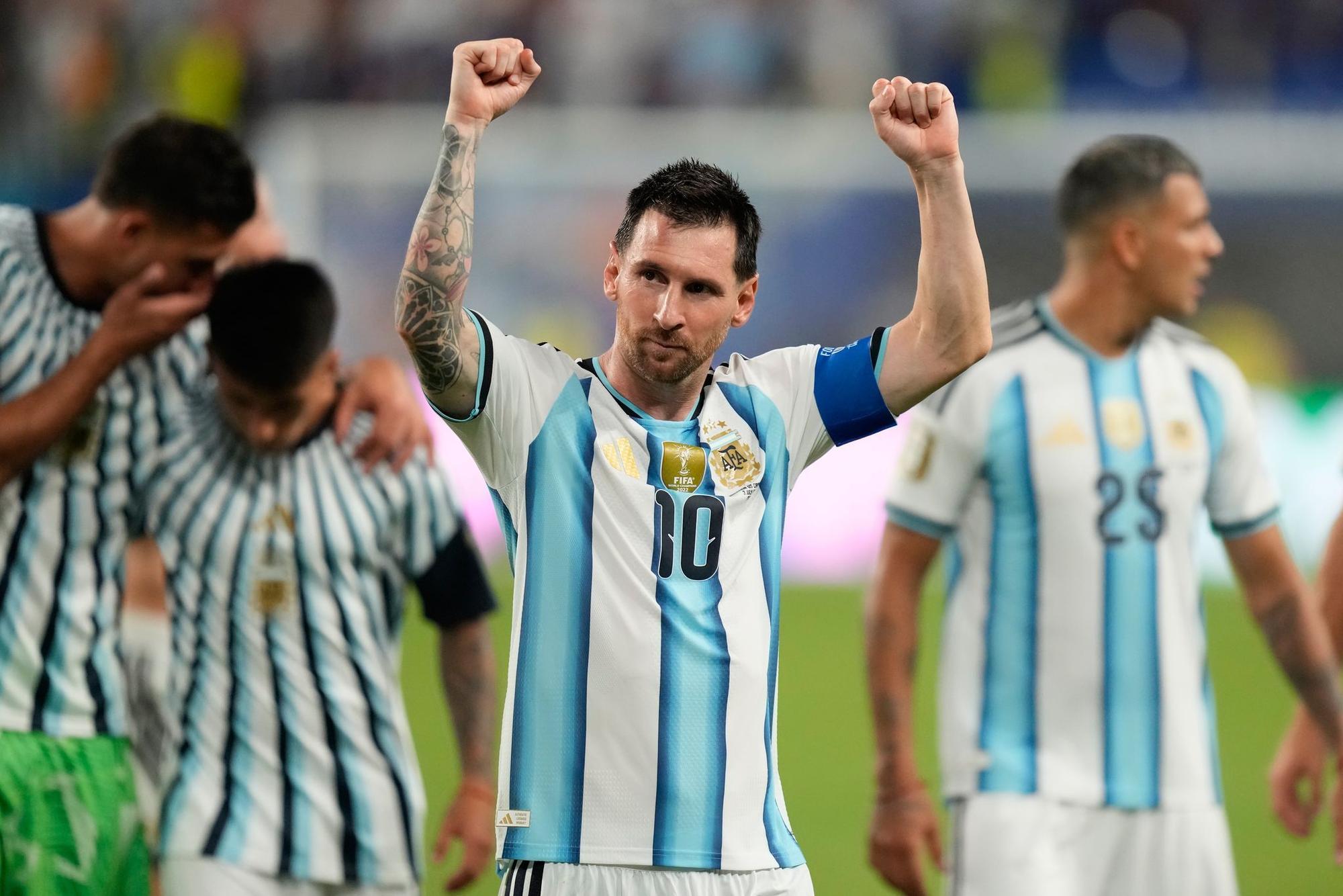 Messi jubelte - aber erst nach einem harten Stück Arbeit und einer Verlängerung gegen Kap Verde.