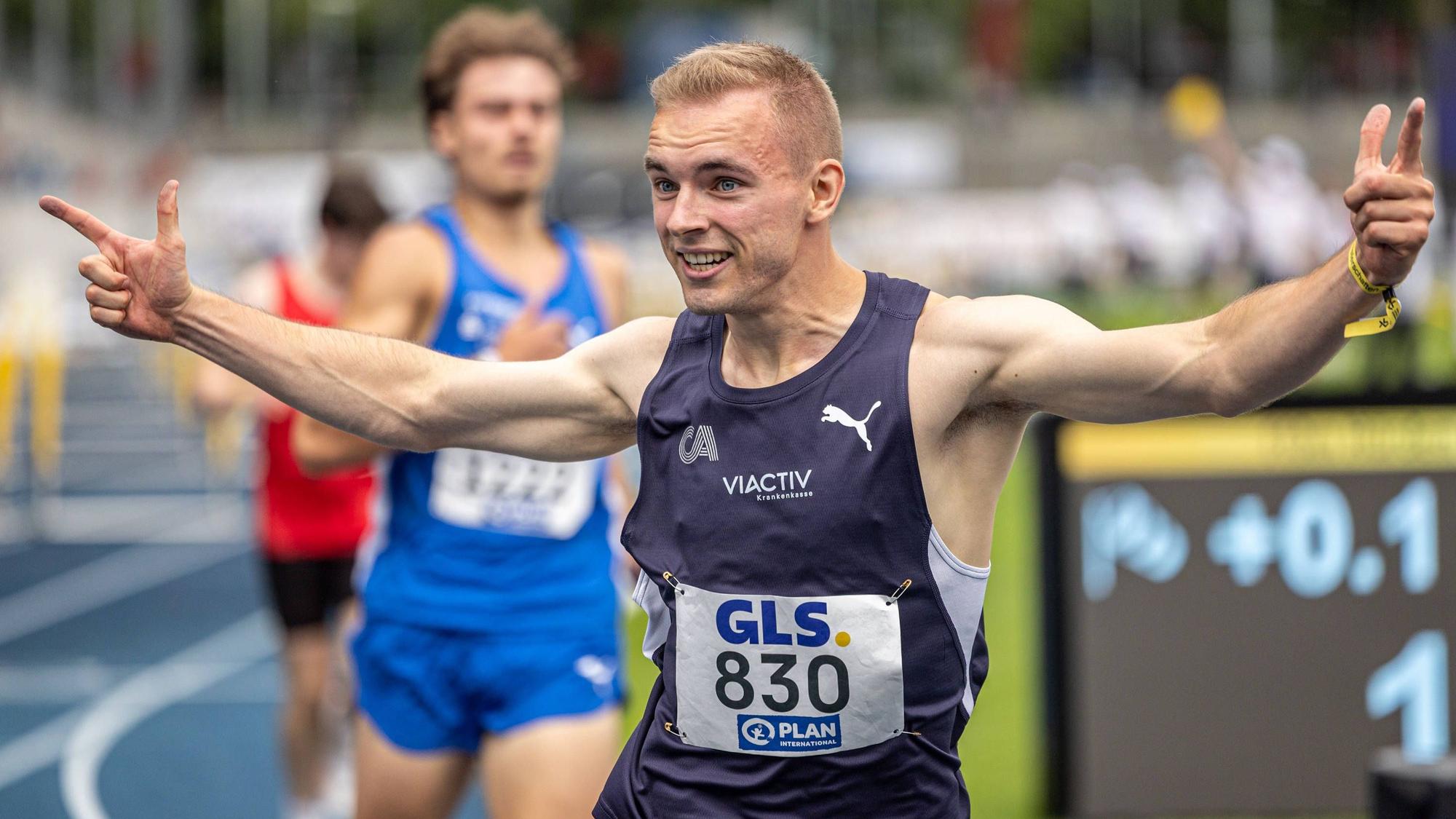 Deutsche Meisterschaften U23/U18 Bochum-Wattenscheid, 05.07.2026 Timon Dethloff Cologne Athletics Deutsche Meisterschaften U23/U18 im Lohrheide-Stadion in Bochum-Wattenscheid am 05.07.2026, Nordrhein-Westfalen. *** German U23 and U18 Championships, Bochum-Wattenscheid, July 5, 2026, Timon Dethloff, Cologne Athletics German U23 and U18 Championships at Lohrheide Stadium in Bochum-Wattenscheid on July 5, 2026, North Rhine-Westphalia Copyright: xBEAUTIFULxSPORTS/KJPetersx