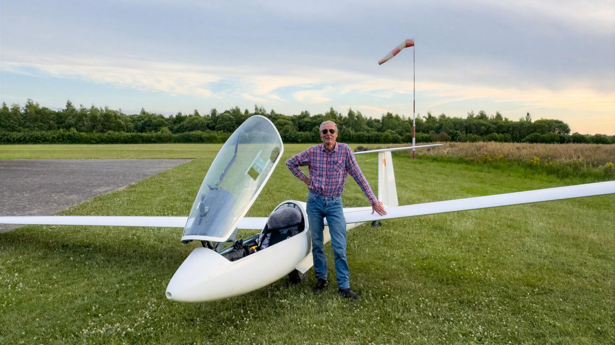 Der Bergheimer Segelflieger Klaus Rademacher fliegt am Freitag, den 3. Juli 2026 einen Streckenflug von 767 Kilometer bis kurz vor die tschechische Grenze.