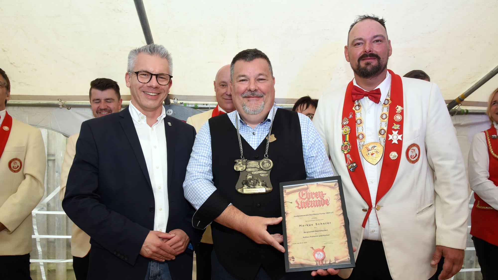 Das Foto zeigt Sven Engelmann, Markus Scherer und Michael Frangenberg.