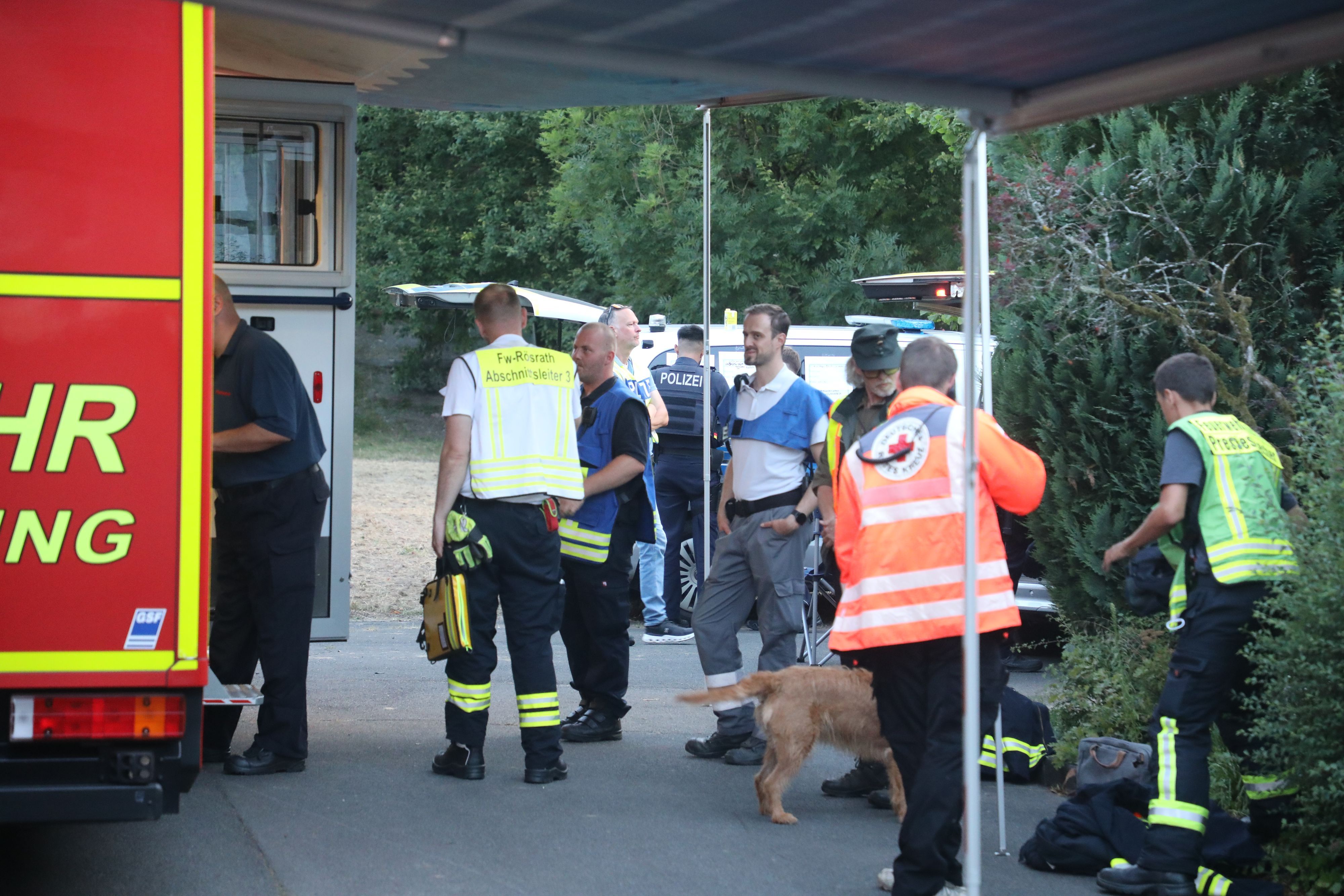 Einsatzleitwagen beim Großeinsatz in Stephansheide.
