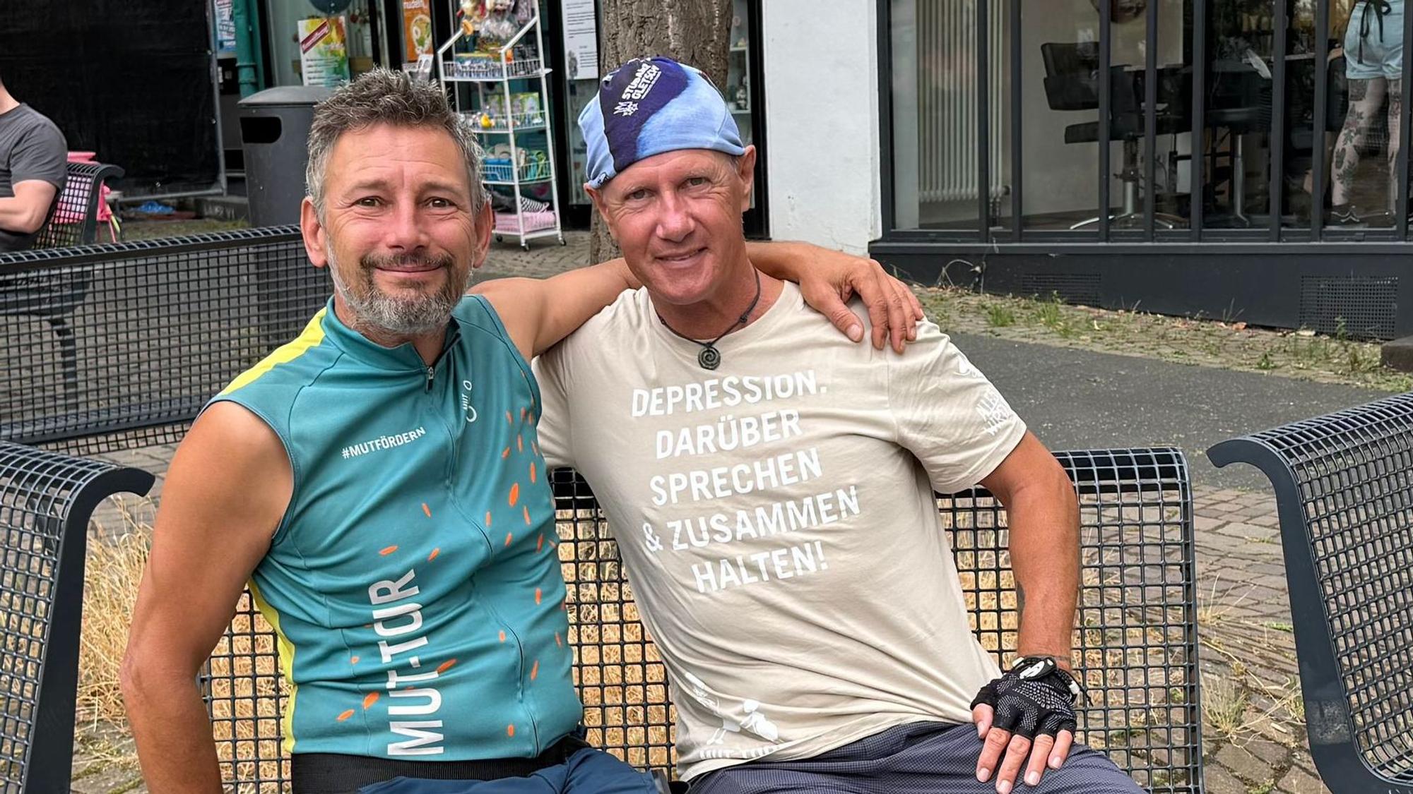 Wolfgang Will (r.) und Andreas Schwarz engagieren sich aus eigener Erfahrung für die Mut-Tour.