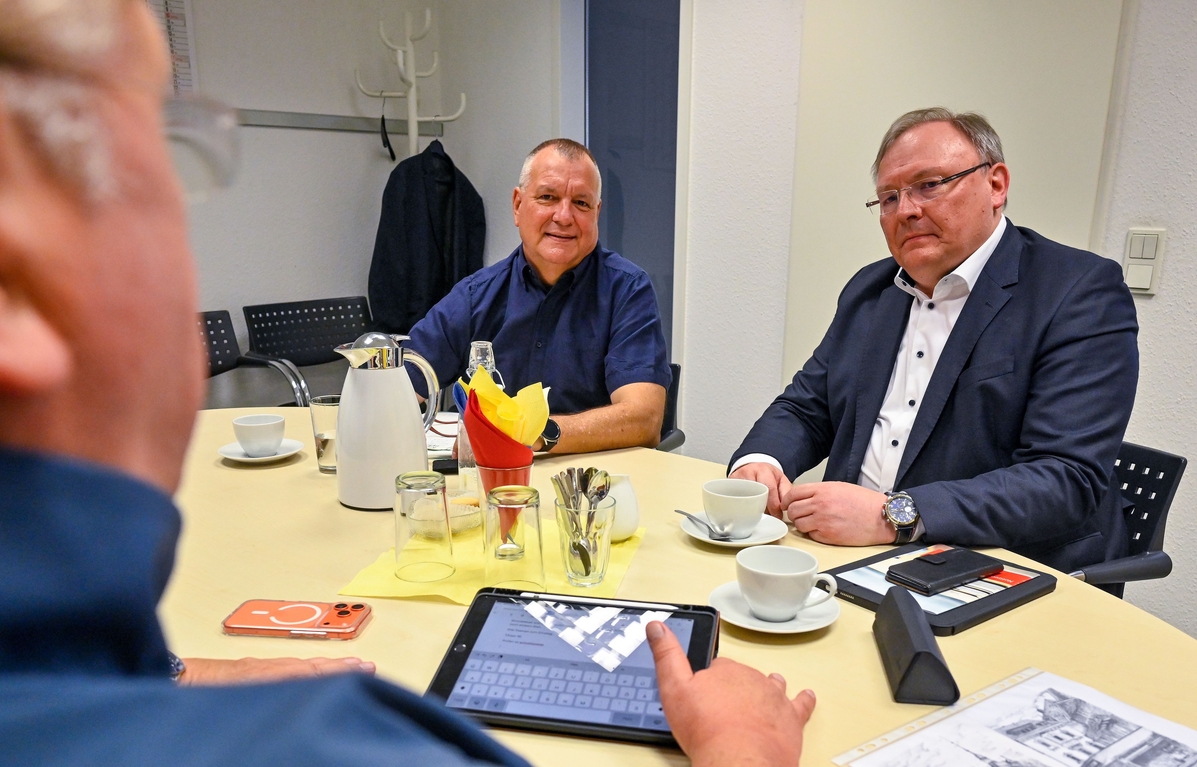 Thorsten Konzelmann und Jörg Jansen beim Redaktionsgespräch.