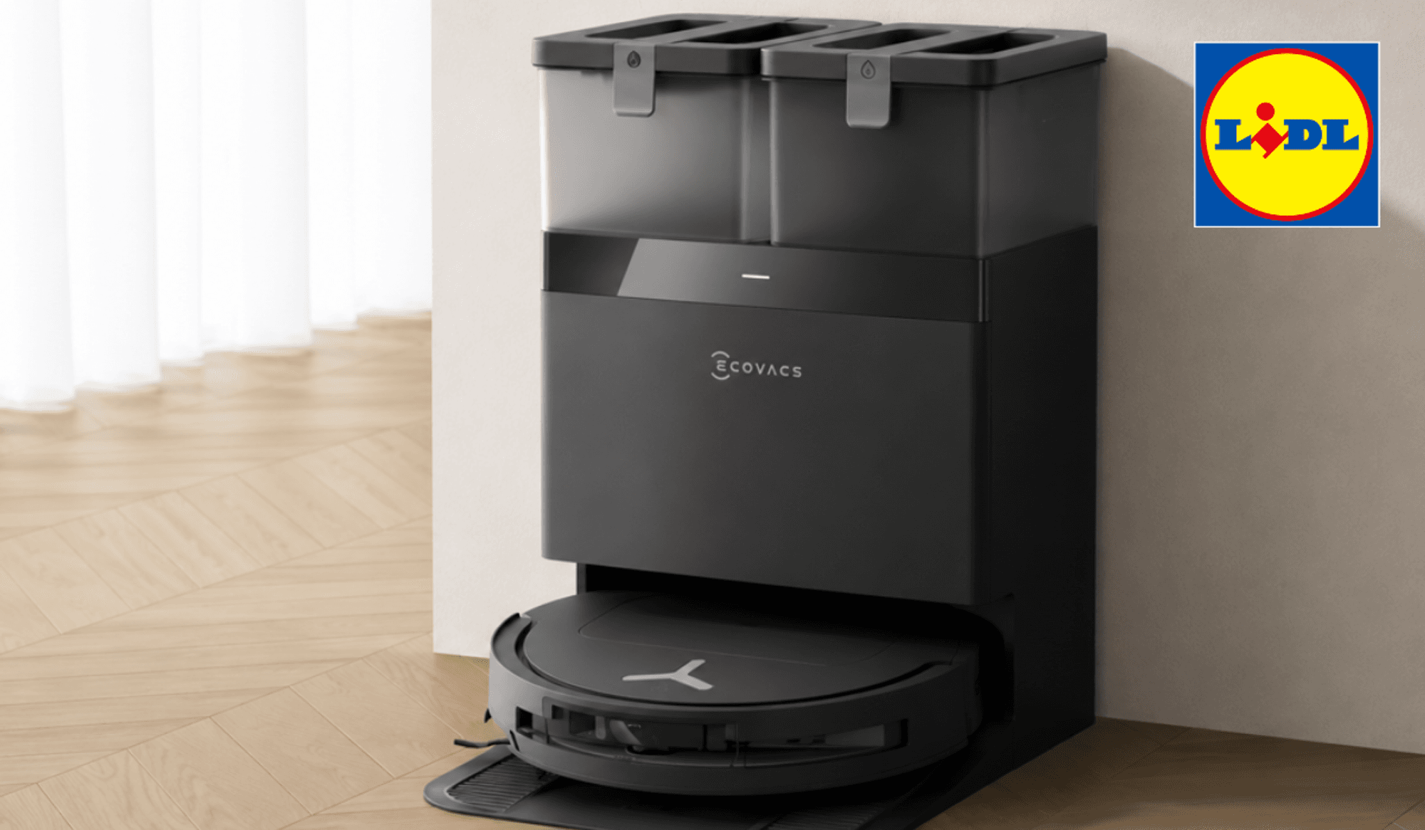 Der Ecovacs Saug- und Wischroboter.