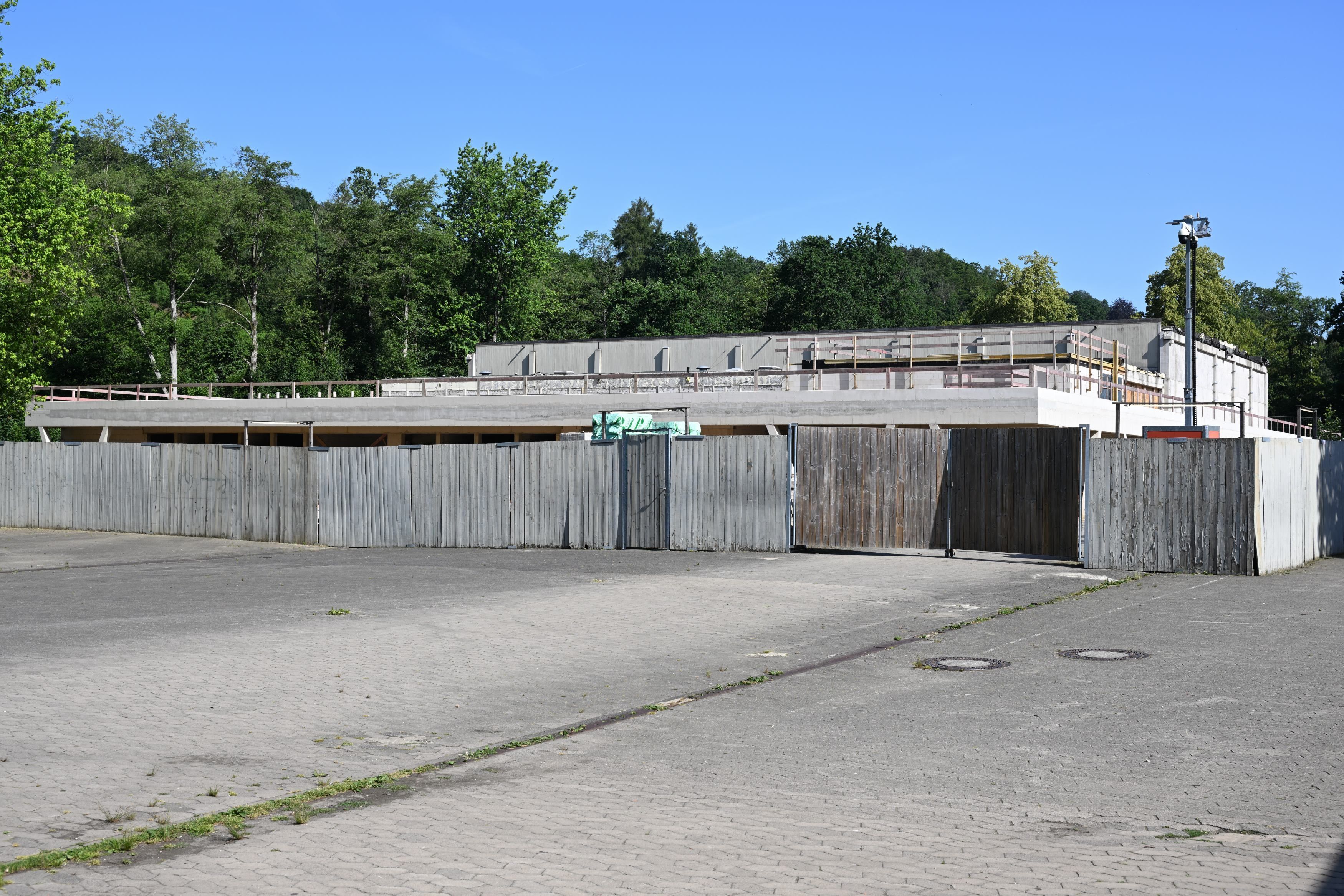 Das Foto zeigt die Baustelle an der Gesamtschule Kürten