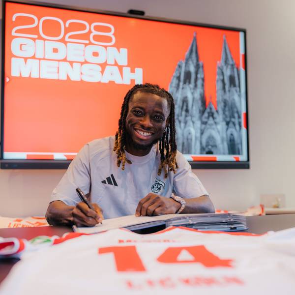 Gideon Mensah unterschreibt beim 1. FC Köln.