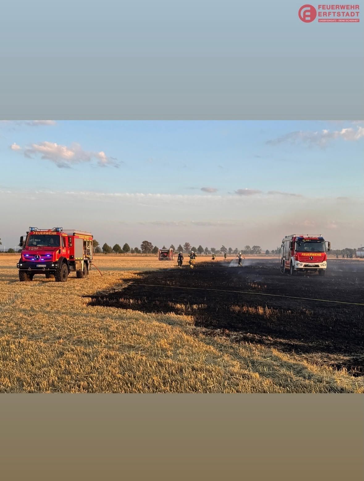 In Erftstadt-Erb hat die Feuerwehr einen Flächenbrand gelöscht.
