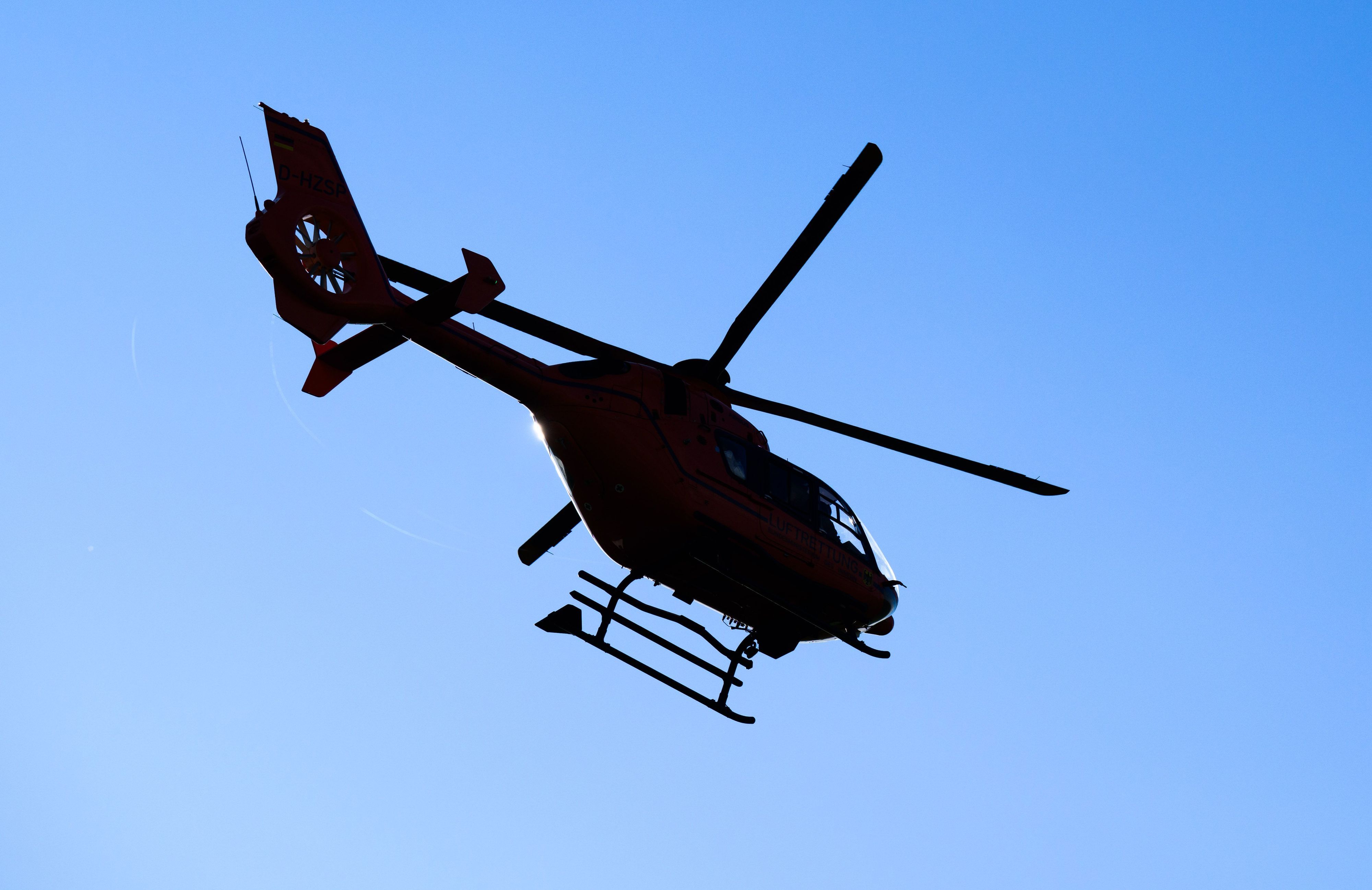 Ein Rettungshubschrauber der Luftrettung.