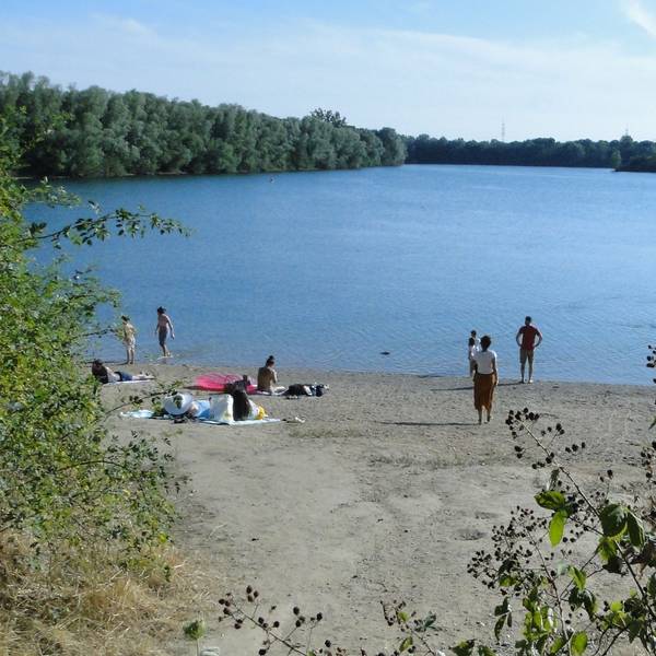 Badende am Pescher See
