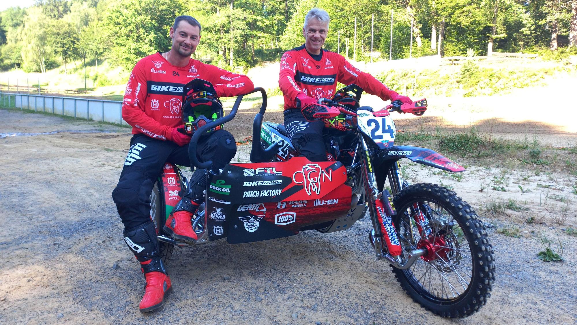 André Müller und Kevin Palausch auf dem Seitenwagen