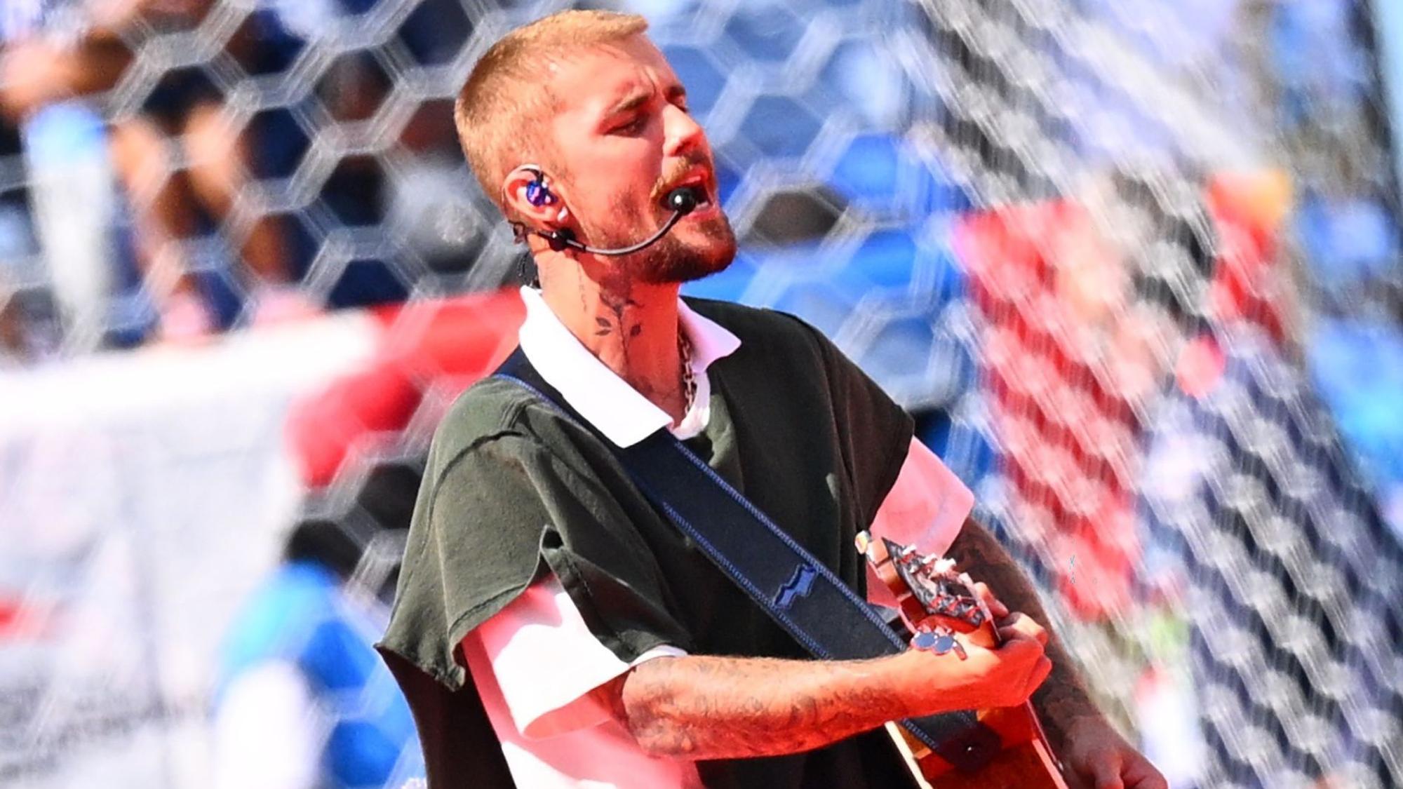 Justin Bieber singt in der Halbzeitshow.