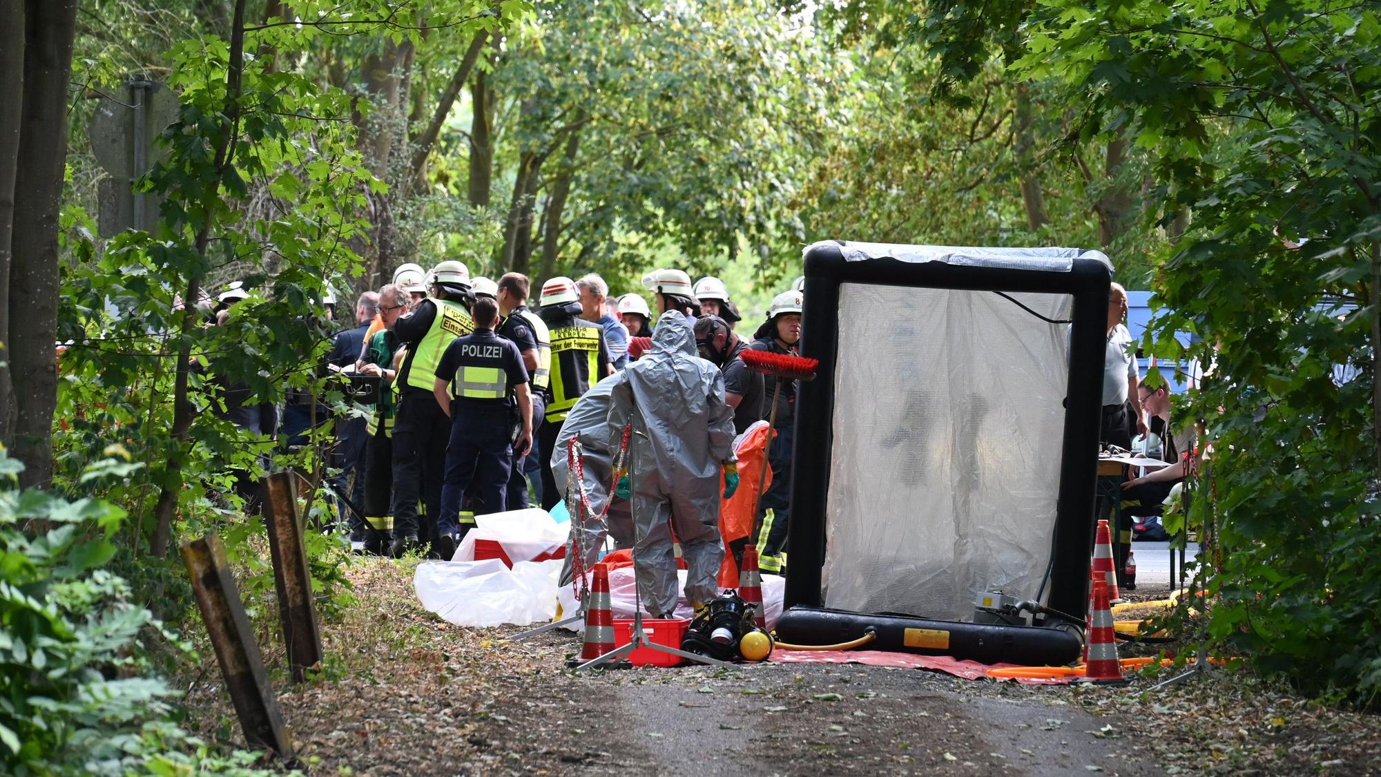 Das Foto zeigt einen Feuerwehr-Einsatz.