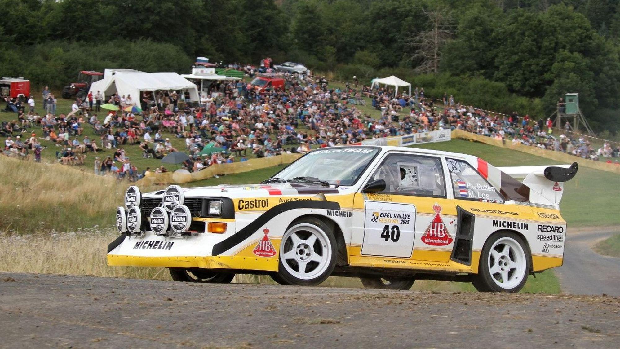 Ein Audi Quattro bei einer Wertungsprüfung des Eifel Rallye Festivals.