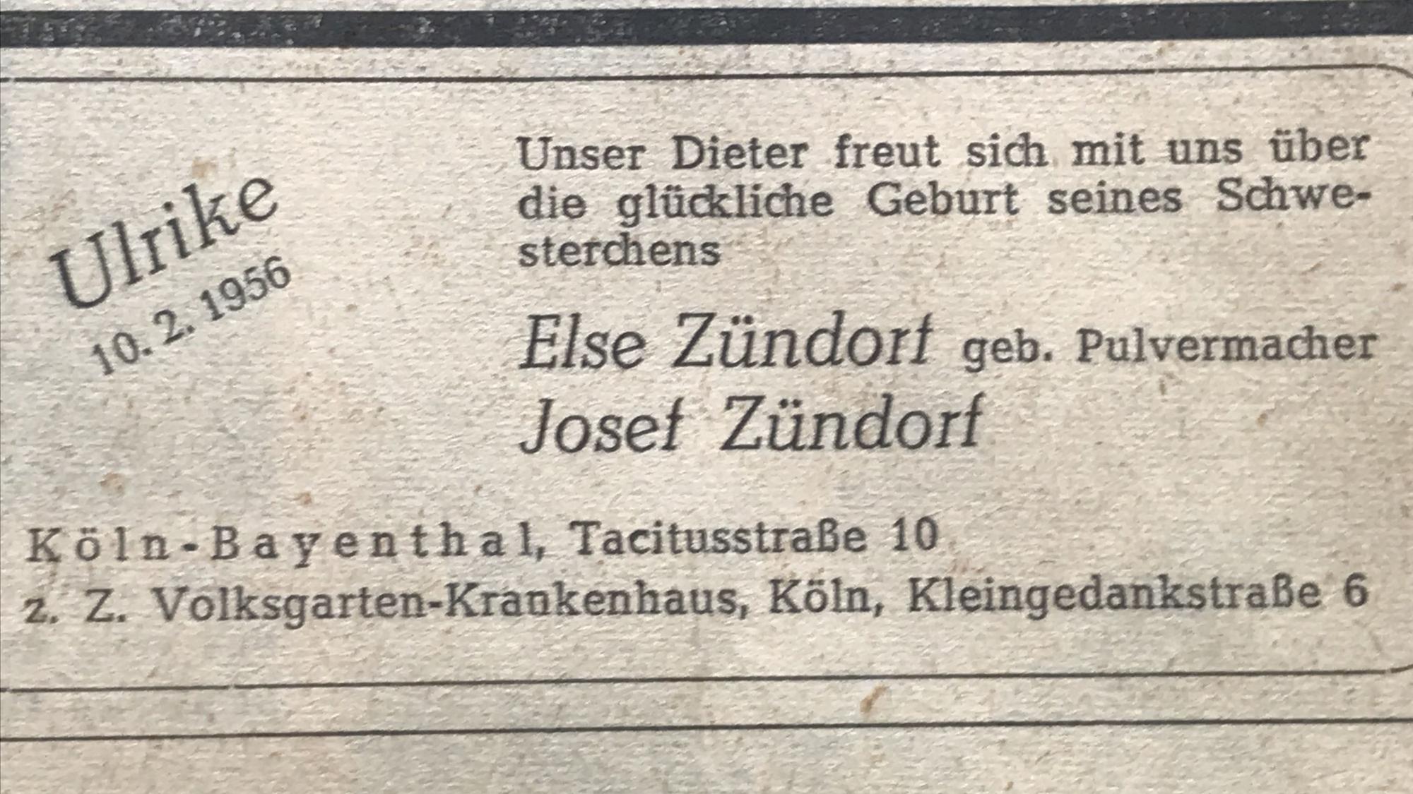 Die Geburtsanzeige der glücklichen Eltern