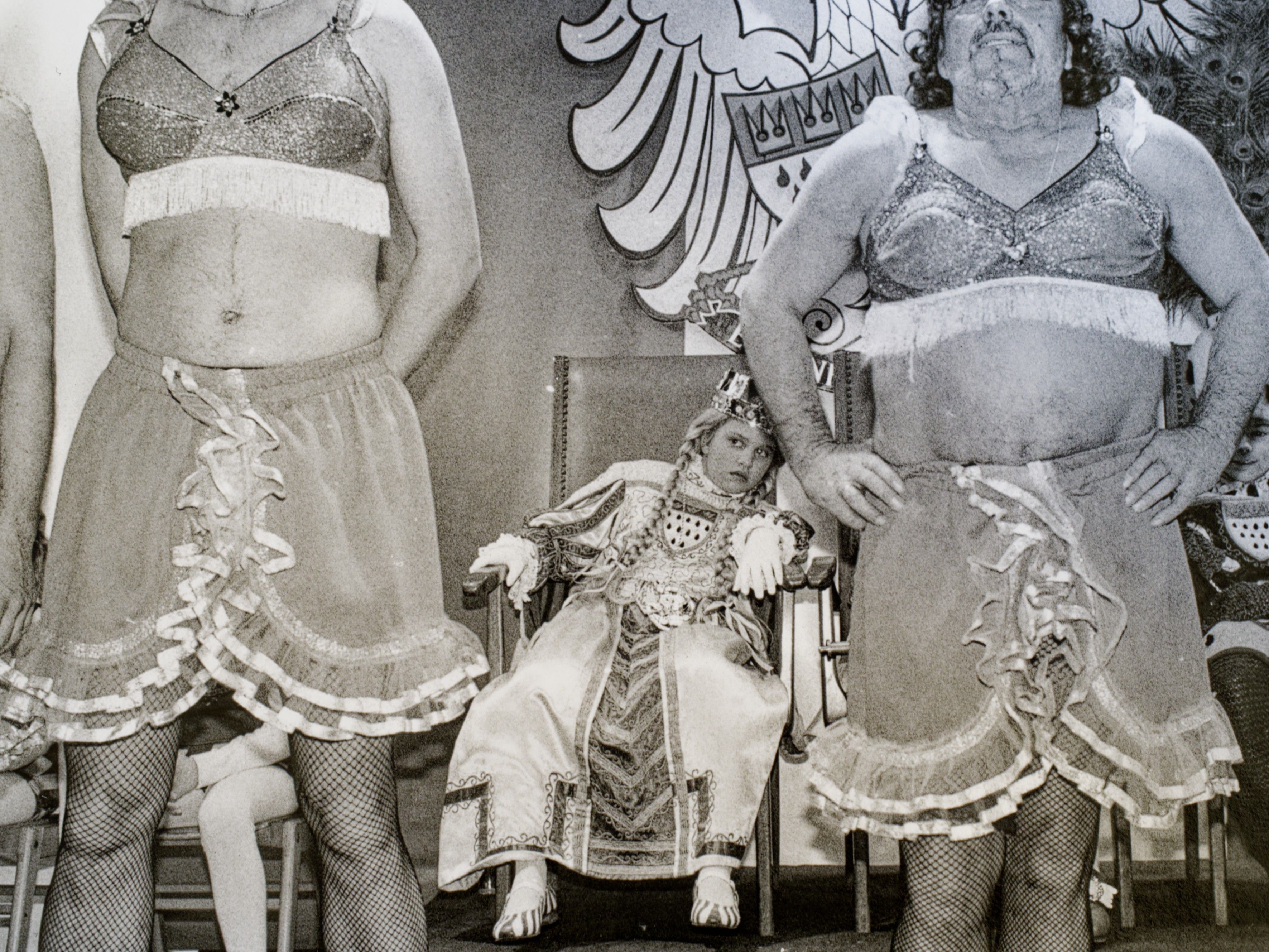 Proklamation des Kinderdreigestirns Anfang der 1980er Jahre: Es wurde noch in Schwarz-Weiß fotografiert.