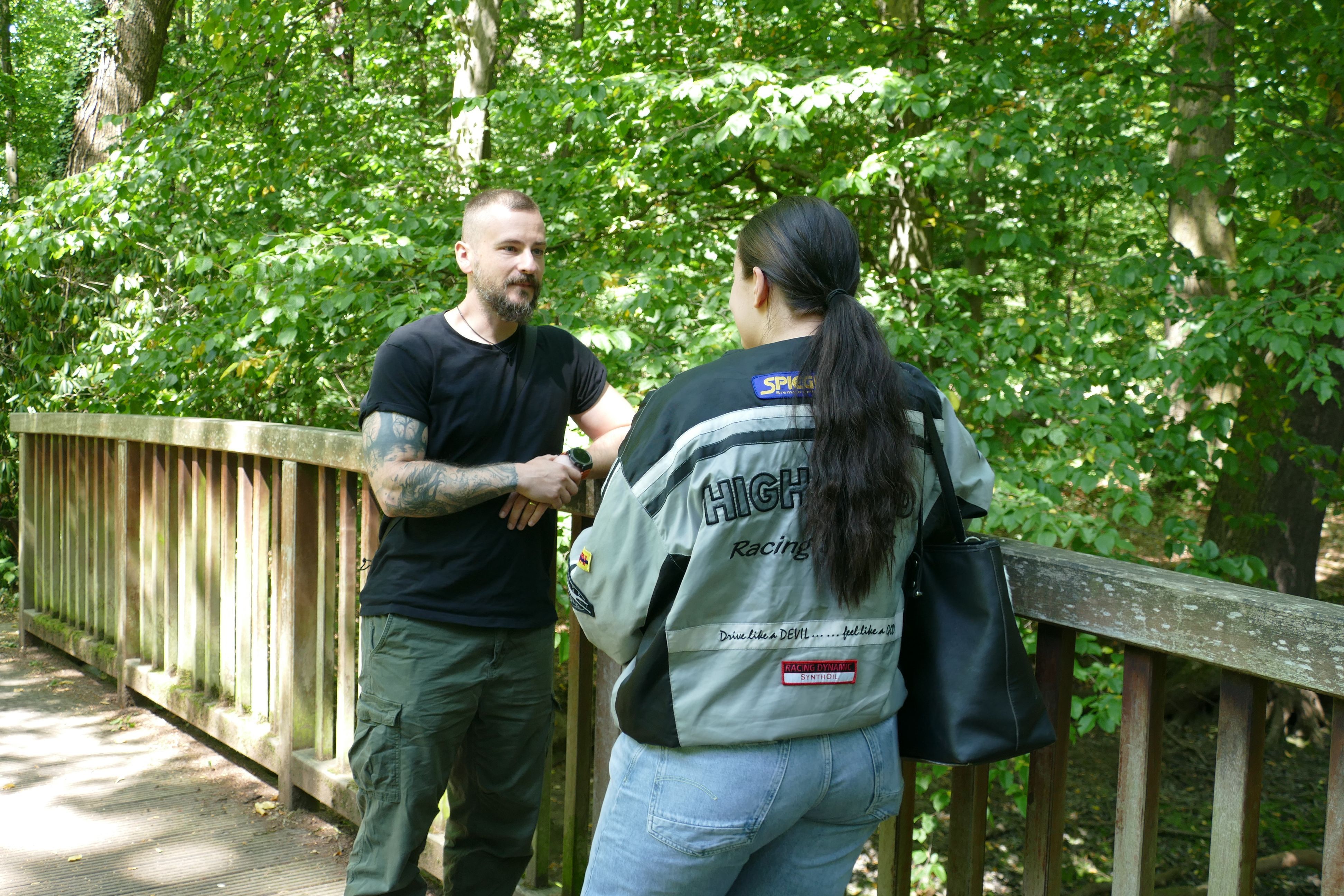 Im Park bei Burg Wissem trafen sich Markus Rieger und Jana oft, um ihre Zukunft zu besprechen.