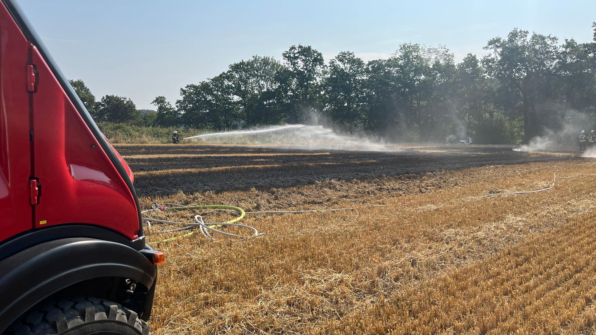 Feuerwehrleute konnte das Feuer schnell löschen.