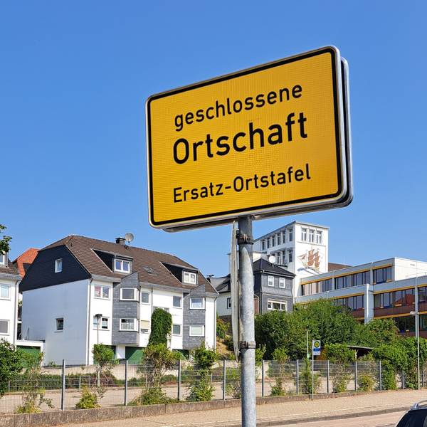 Ein neues Ortsschild.