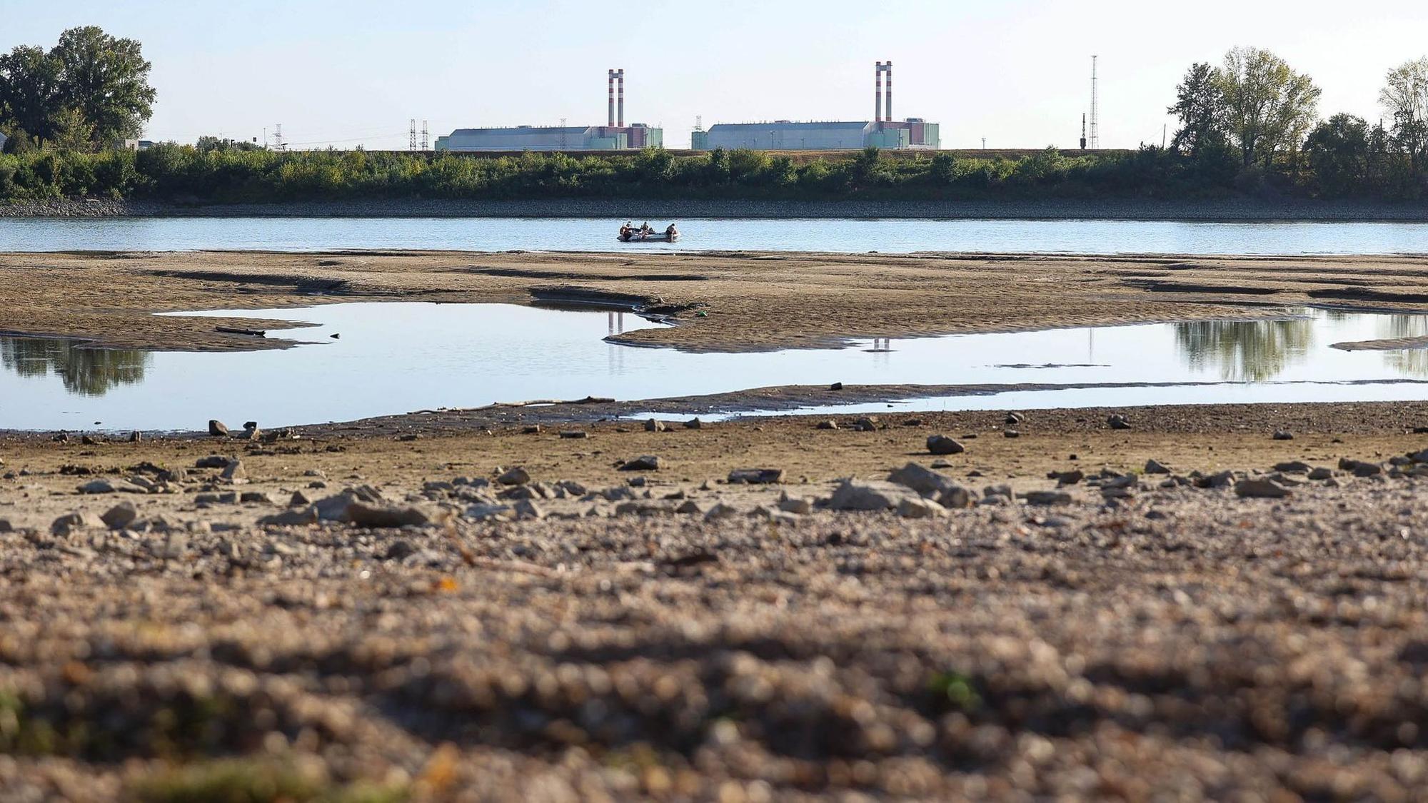 Niedrige Wasserstände der Donau
