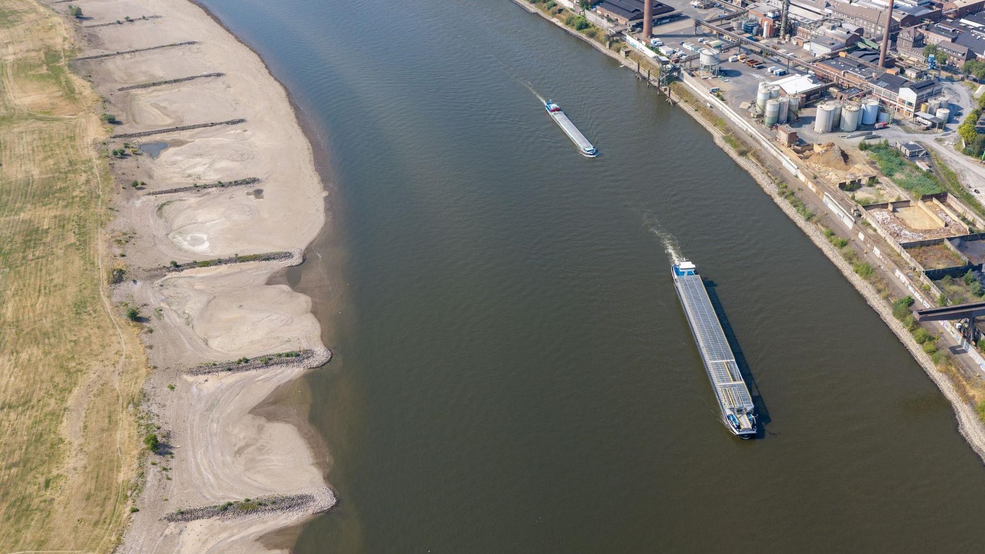 Niedrigwasser im Rhein