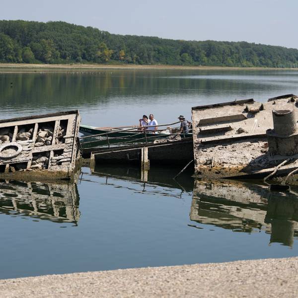 Niedrigwasser der Donau in Serbien