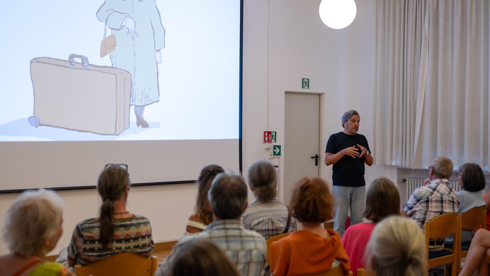 Kabarettist und Cartoonist Mushin Omurca in der Kulturkapelle
