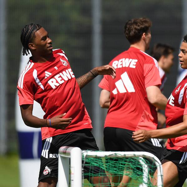25.07.2026, xophax, Fussball 1.Bundesliga, 1.FC Koeln Trainingslager . Training in Sankt Johann. Training. Reigan Heskey , links und Jahmai Simpson - Pusey, rechts 1.FC Köln Kitzbühel *** July 25, 2026, xophax, Soccer, Bundesliga 1, 1. FC Köln Training Camp: Training in Sankt Johann Reigan Heskey left and Jahmai Simpson Pusey right, 1. FC Köln, Kitzbühel