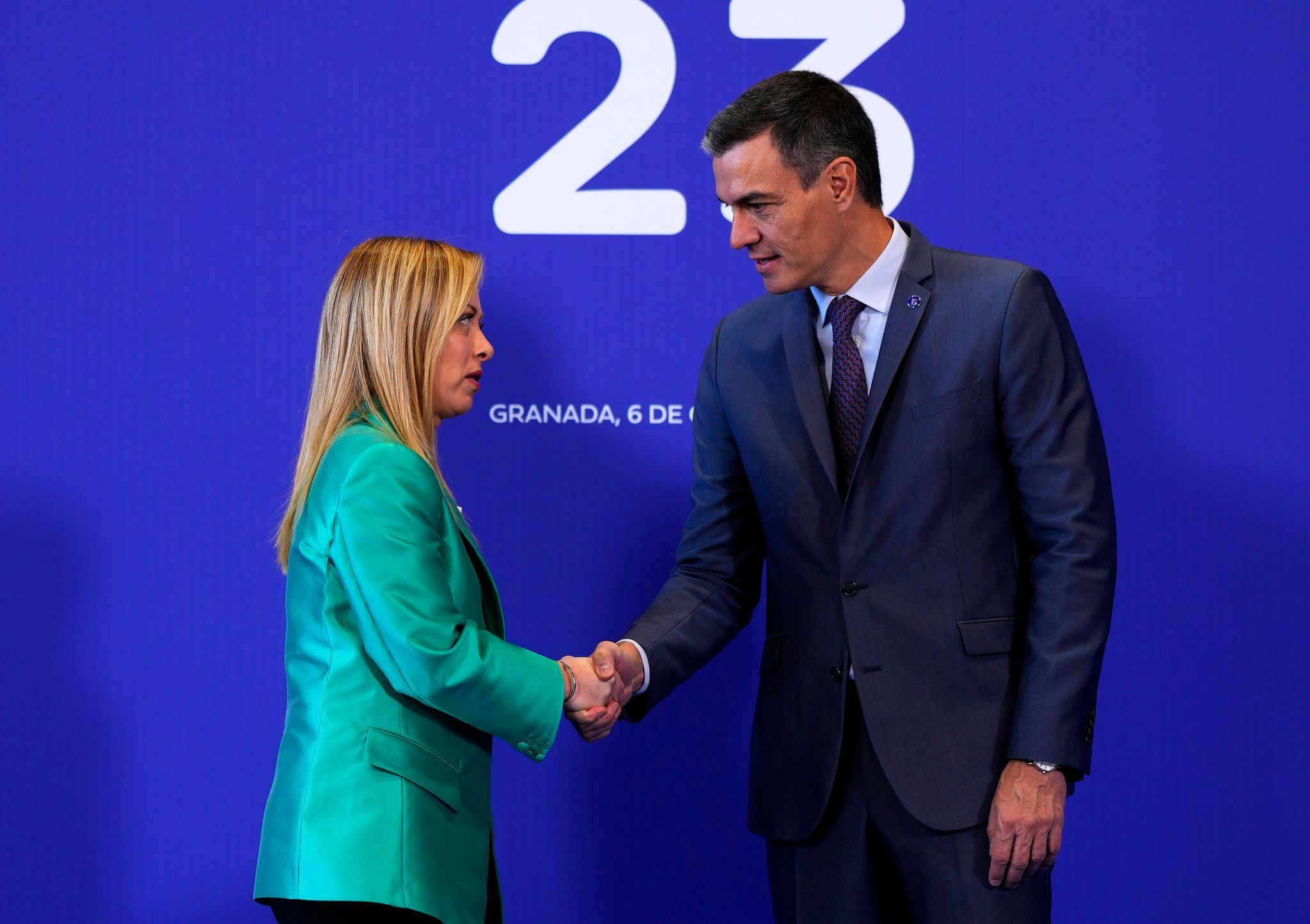 Meloni und Sanchez