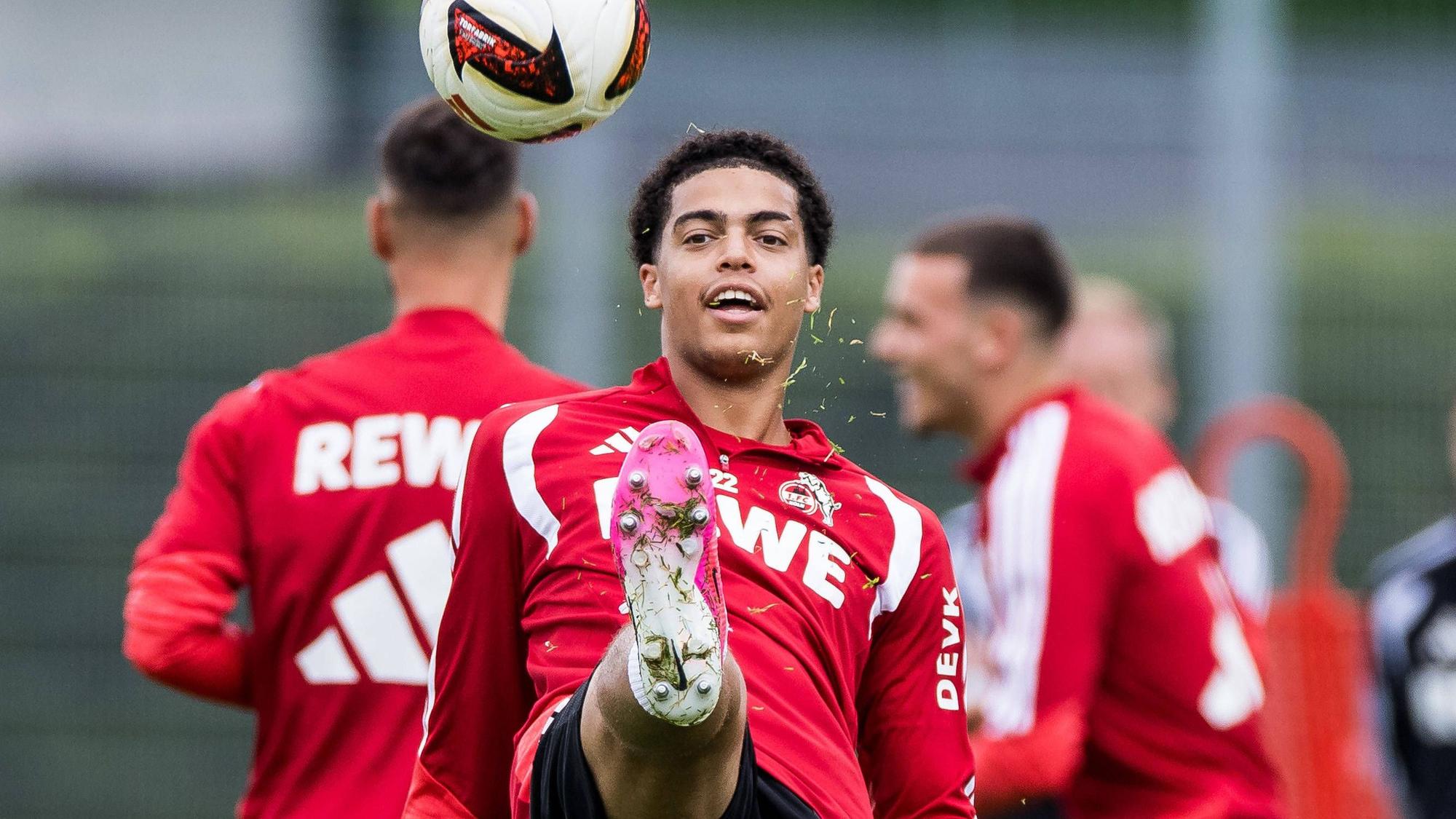 Jahmai Simpson-Pusey im Training während der Saisonvorbereitung