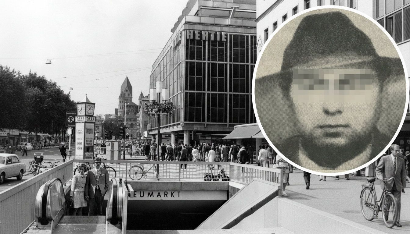 Die Polizei fahndete 1975 nach dem Hertie-Überfall in Köln nach dem „Mondgesicht“.