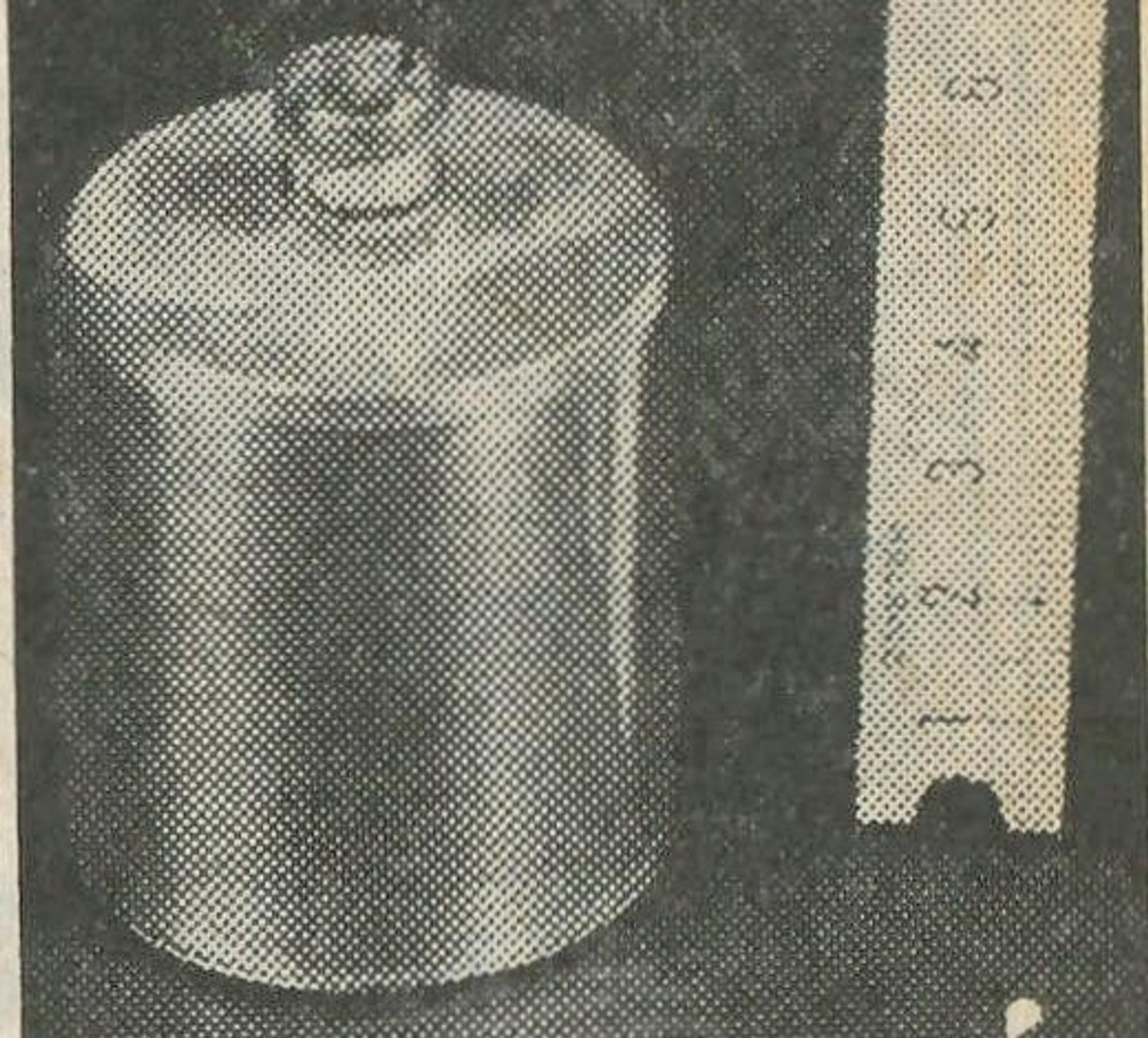 Zwei Zylinder aus Aluminium, 50 Millimeter hoch, gefüllt mit Zement, hatte der Täter dabei. Sprengstoff war nicht im Gefäß.