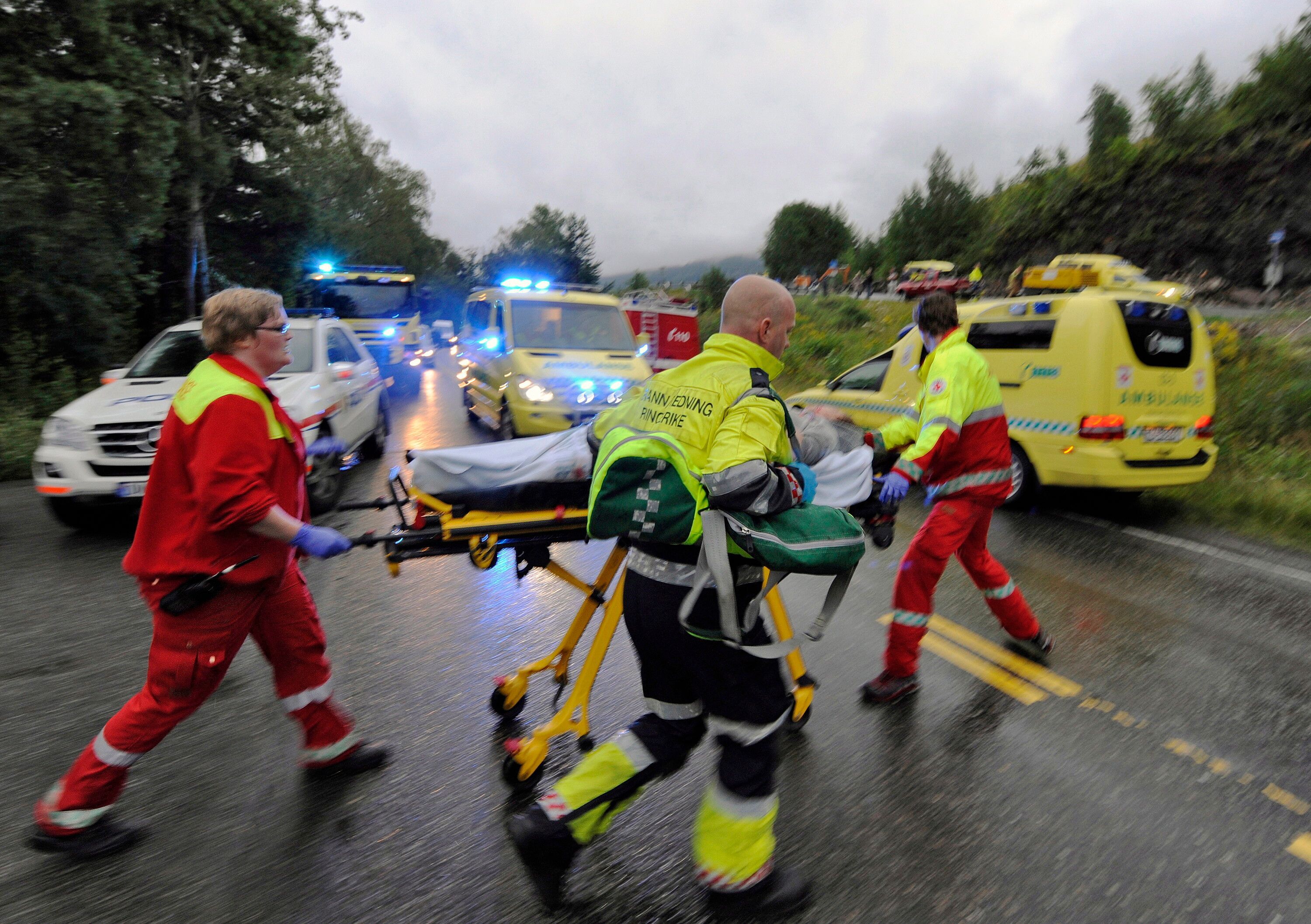 Norwegische Rettungskräfte bei einem Unfall (Symbolfoto)
