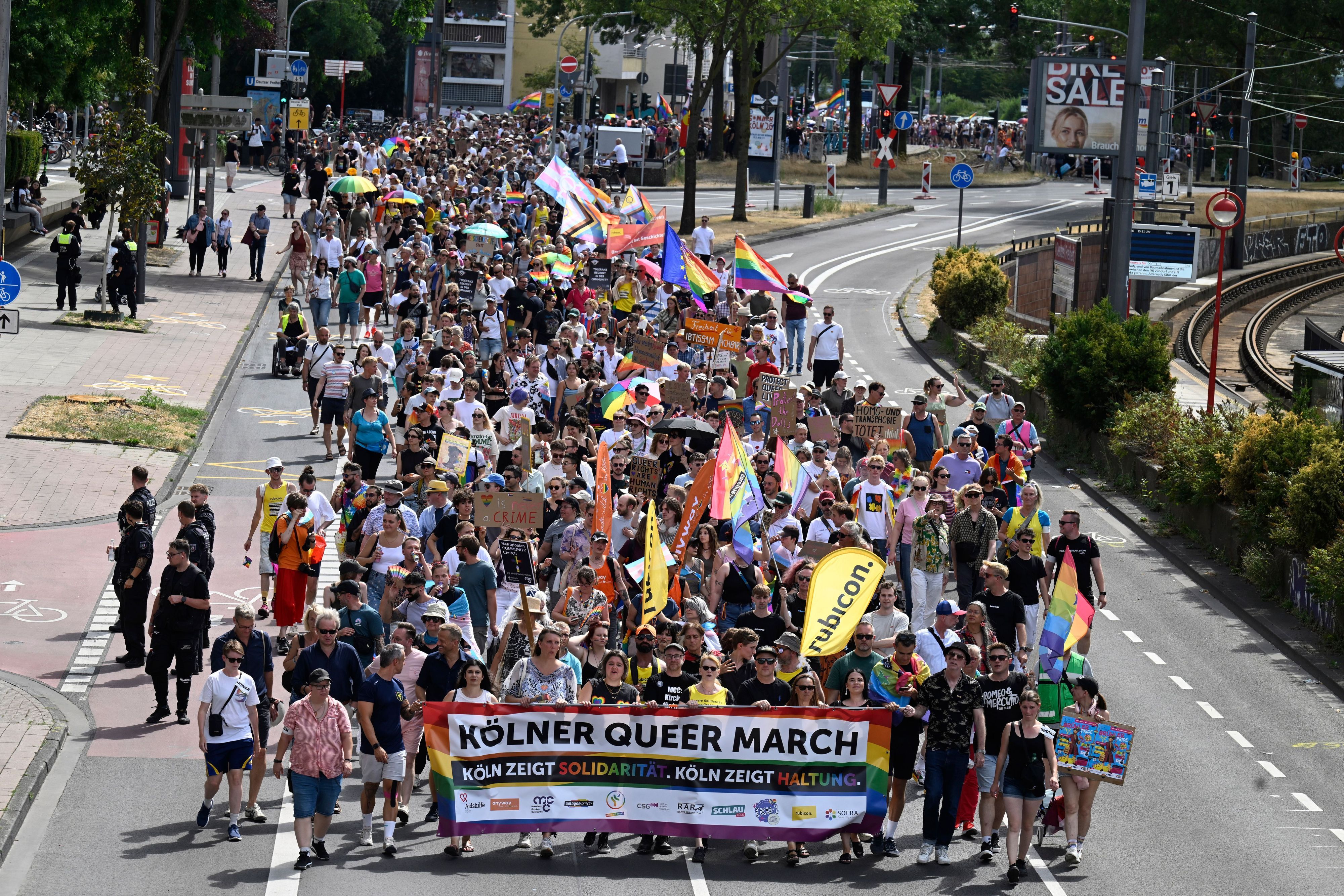Die Demo zog von der Deutzer Werft bis zum Friesenplatz
