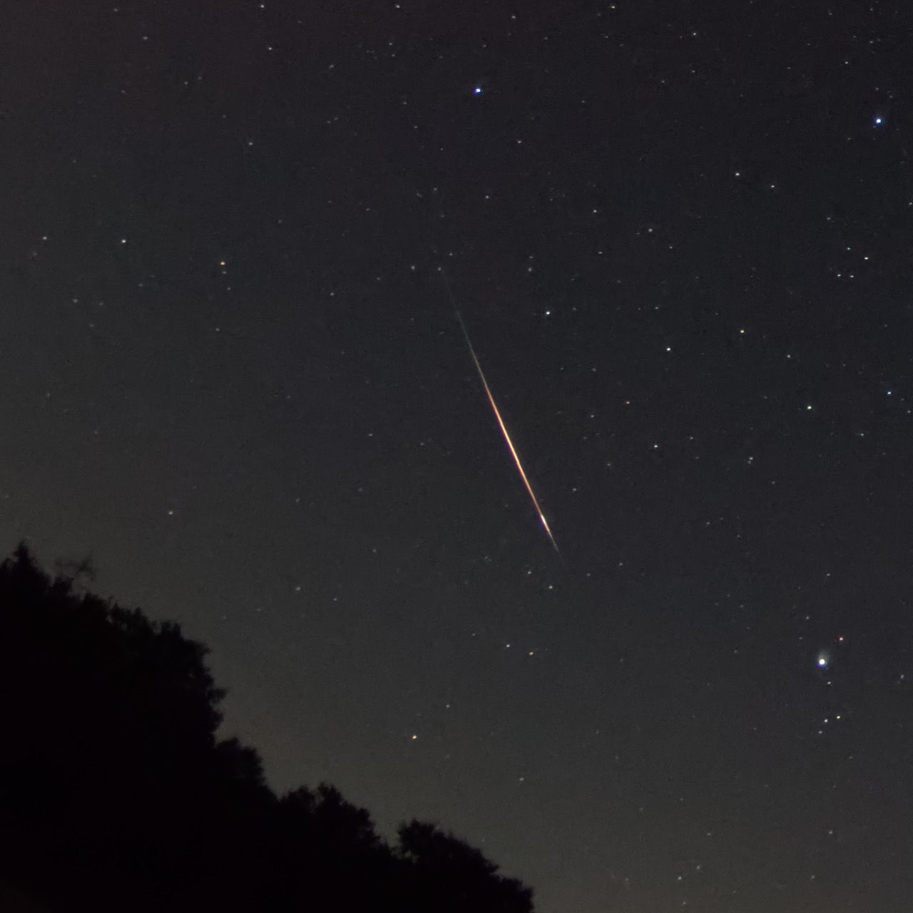 Sternschnuppe am Himmel über der Nutscheid.