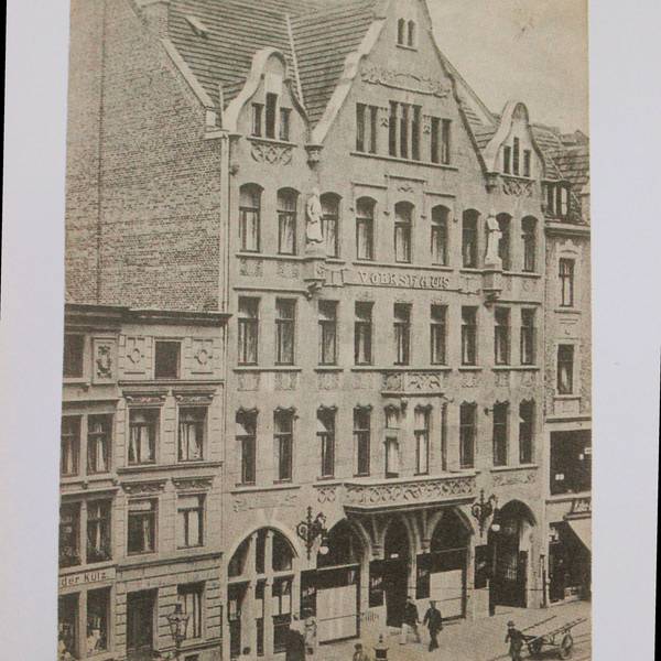 Volkshaus an der Severinstraße im Jahr 1915