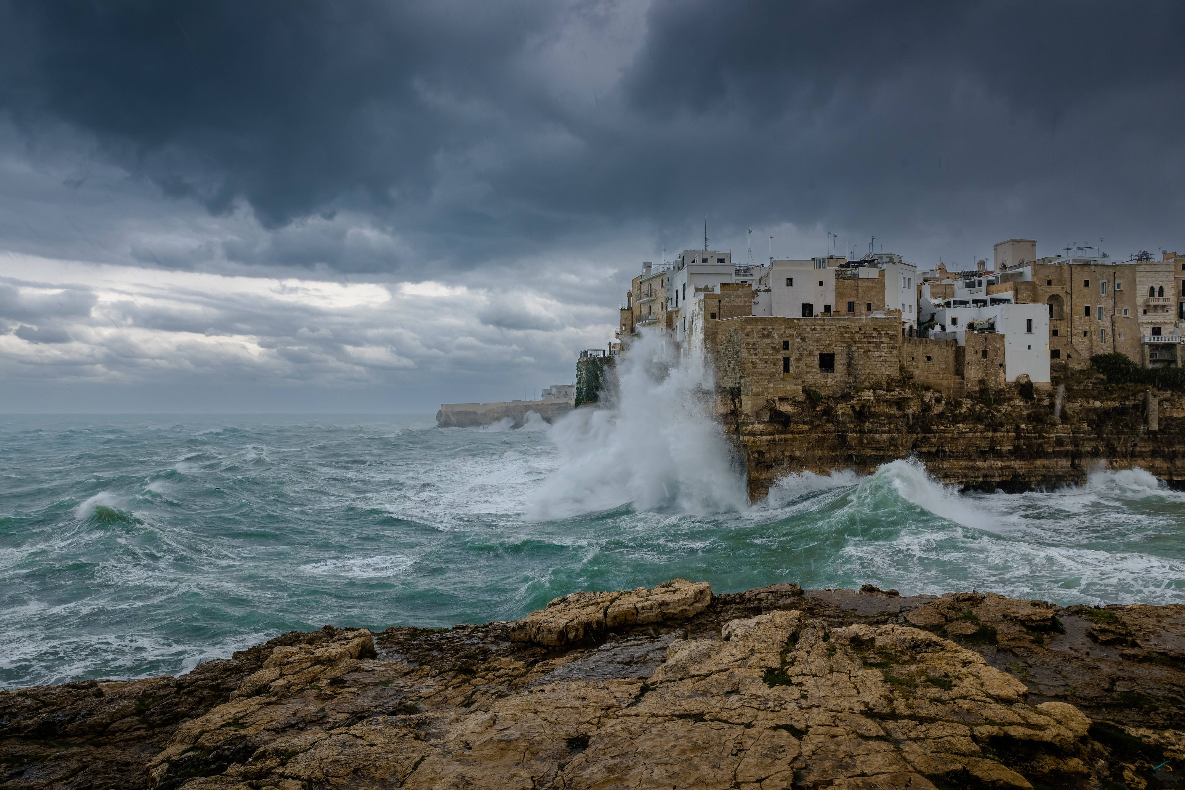 Polignano a Mare bei Sturm.