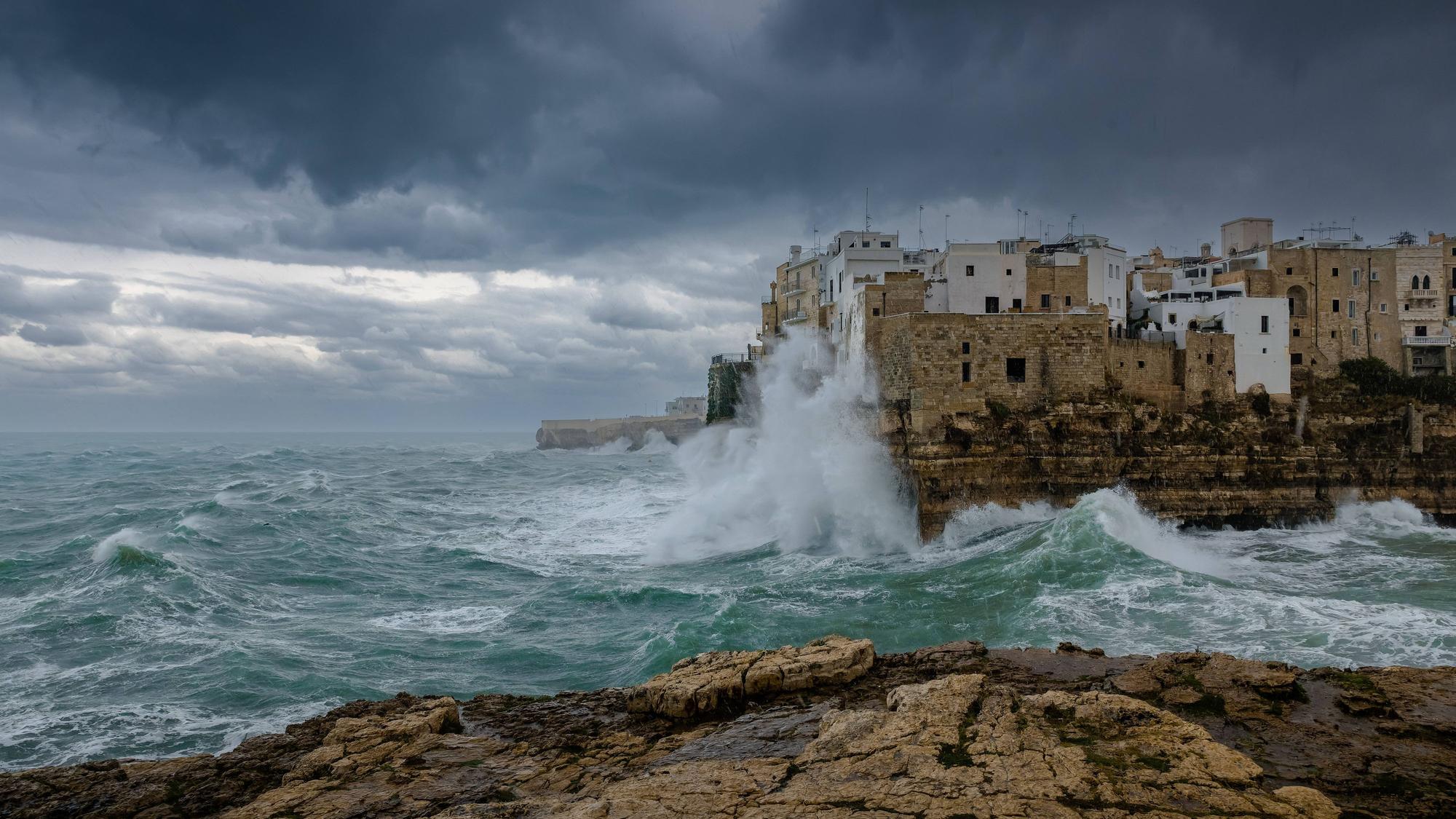 Polignano a Mare bei Sturm.